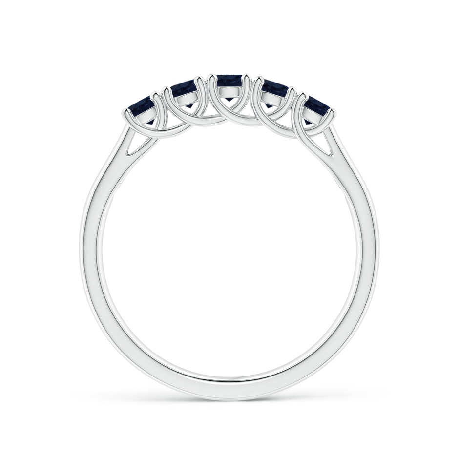 2.8mm A Half Eternity Five Stone Blue Sapphire Wedding Band in White Gold side 199