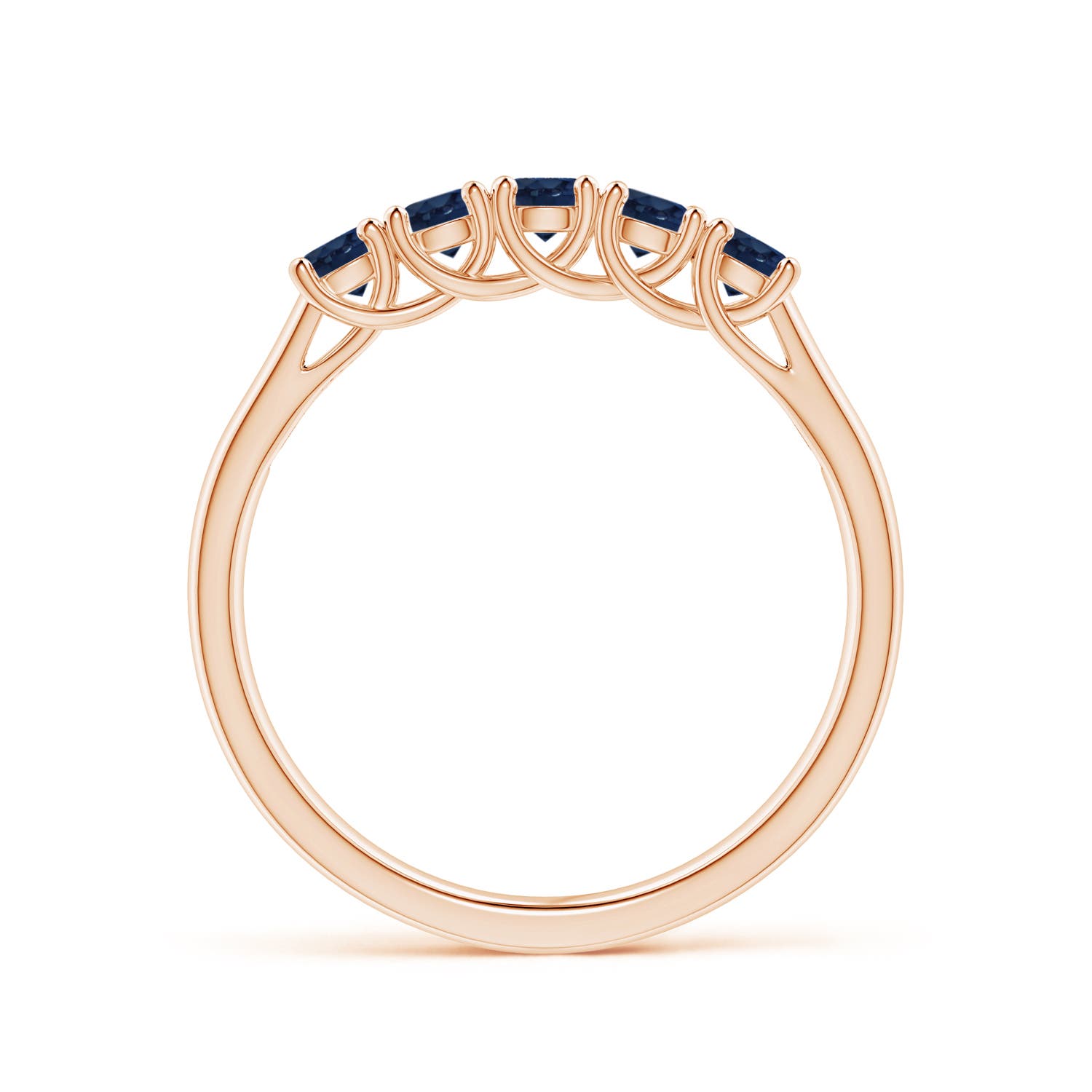 AA - Blue Sapphire / 0.6 CT / 14 KT Rose Gold