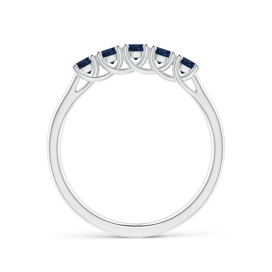 2.8mm AA Half Eternity Five Stone Blue Sapphire Wedding Band in S999 Silver side 199