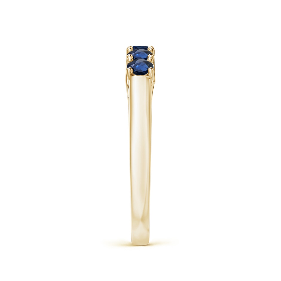 2.8mm AA Half Eternity Five Stone Blue Sapphire Wedding Band in Yellow Gold side 299