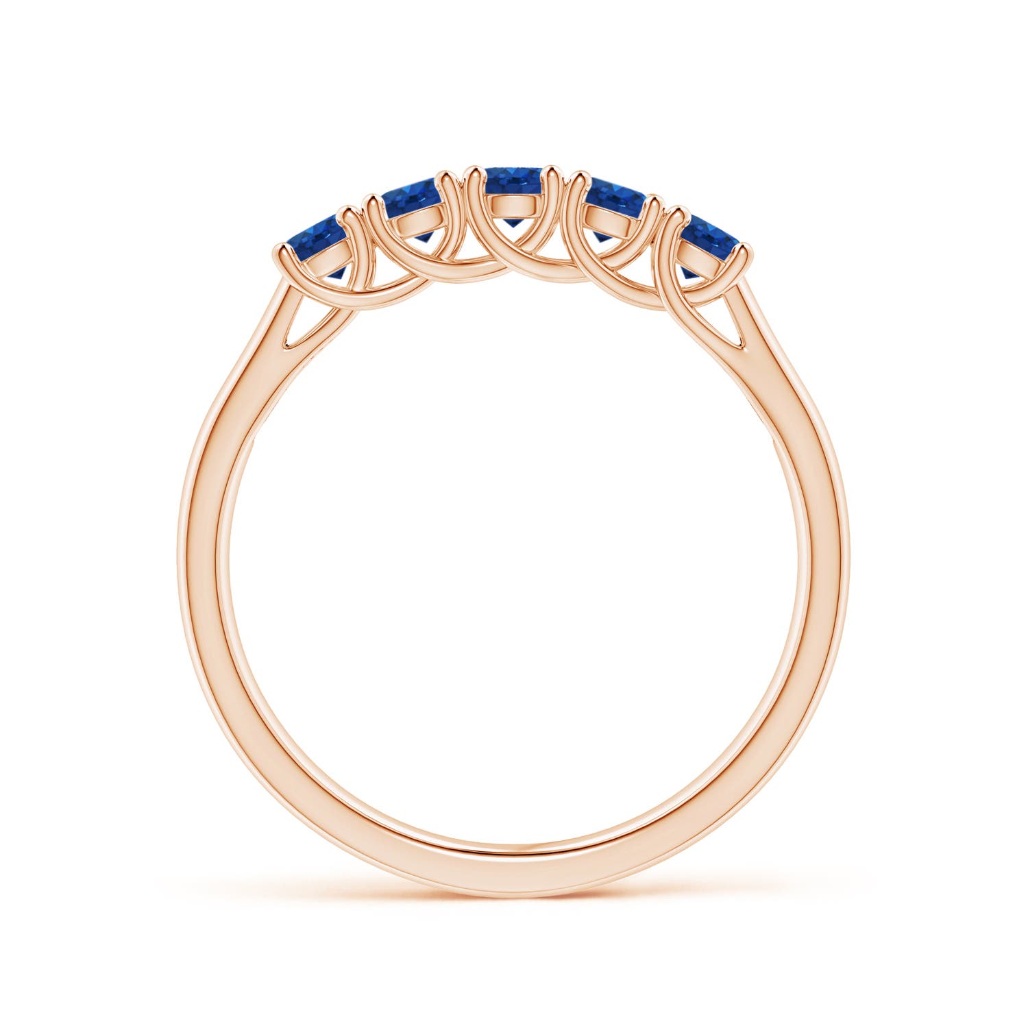 AAA - Blue Sapphire / 0.6 CT / 14 KT Rose Gold