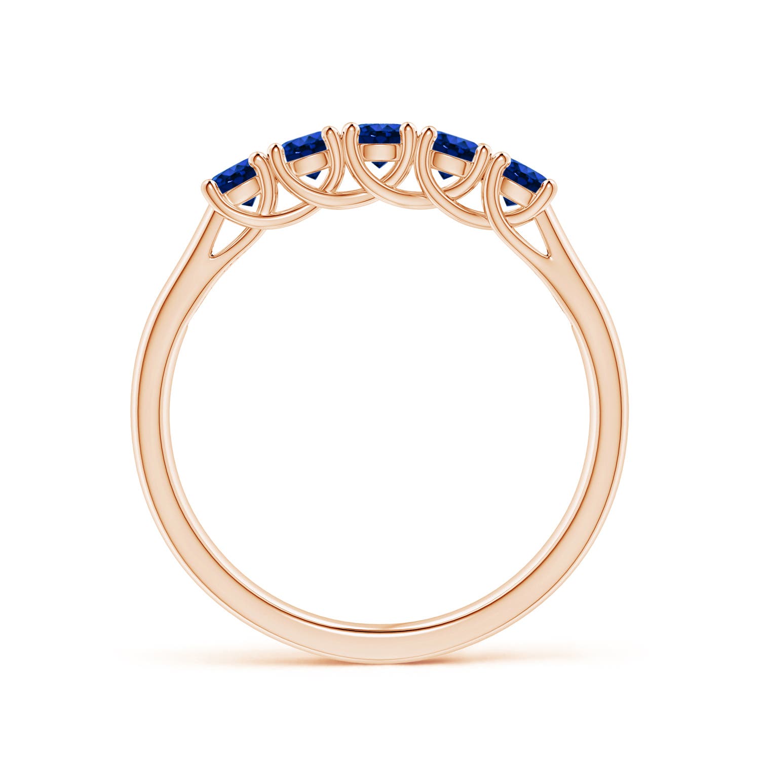 AAAA - Blue Sapphire / 0.6 CT / 14 KT Rose Gold