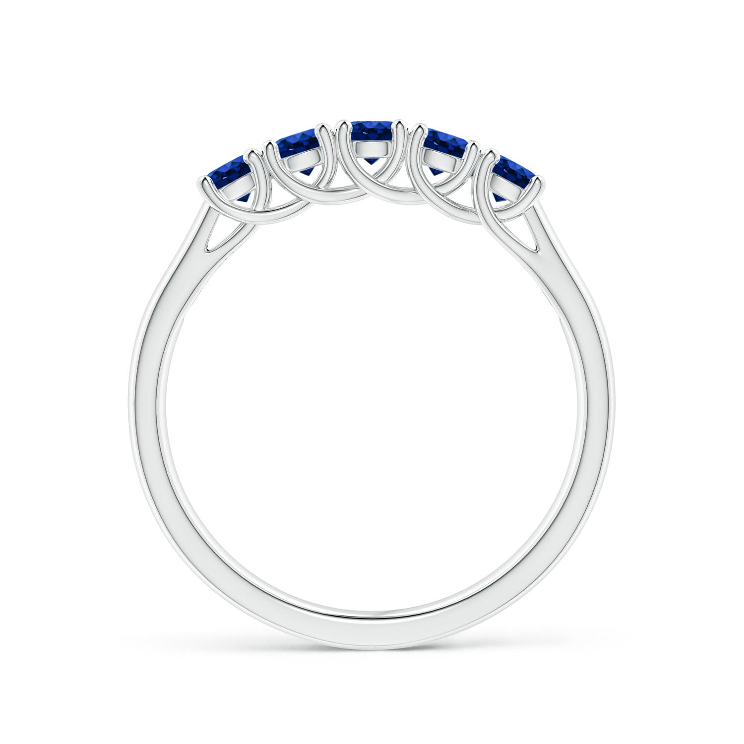 AAAA - Blue Sapphire / 0.6 CT / 14 KT White Gold