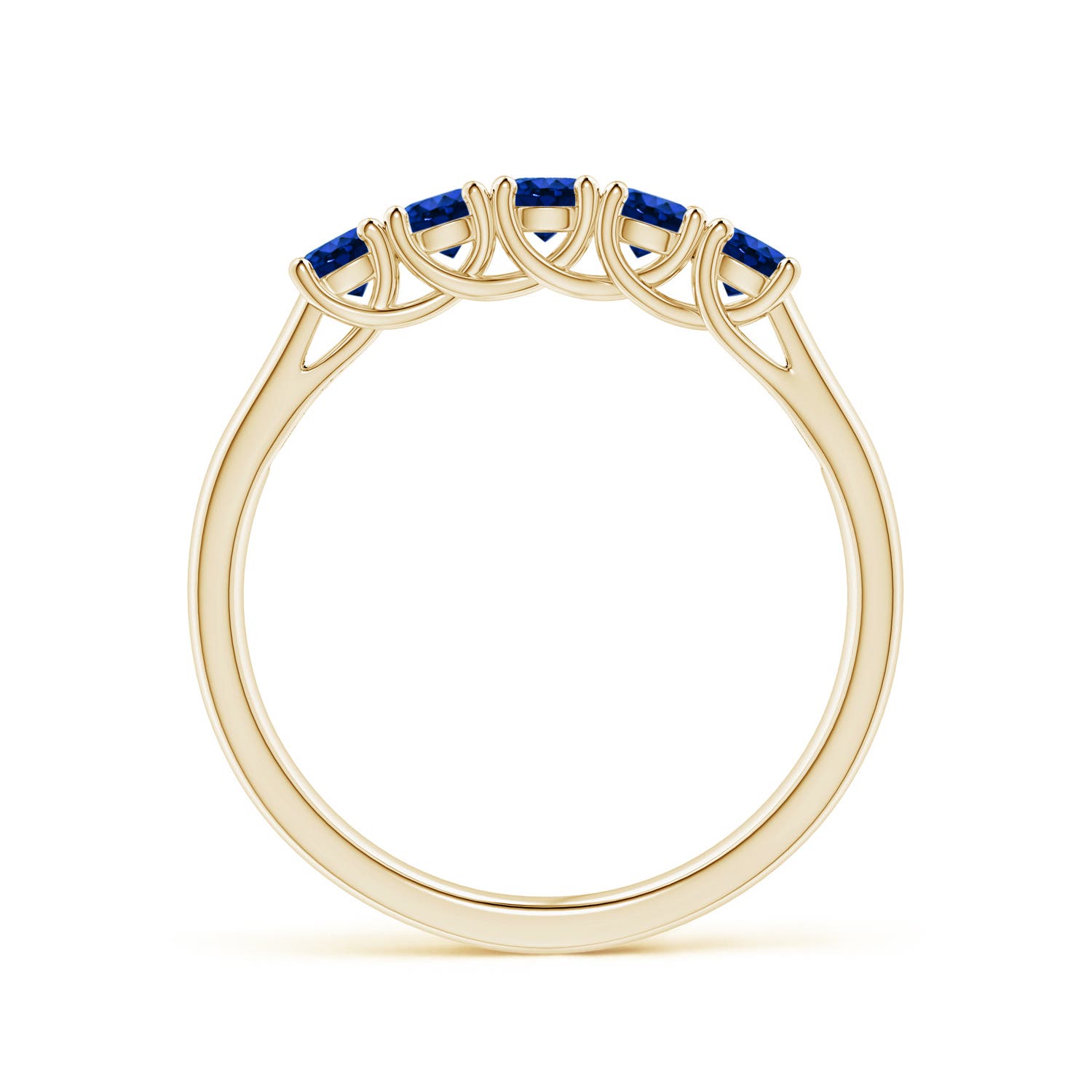 AAAA - Blue Sapphire / 0.6 CT / 14 KT Yellow Gold