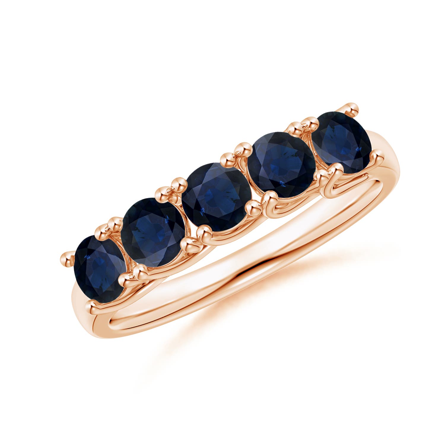 A - Blue Sapphire / 1.3 CT / 14 KT Rose Gold