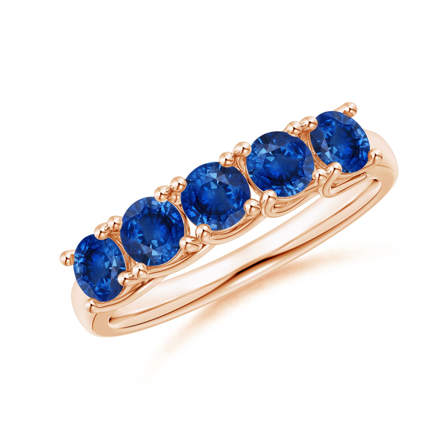 AAA - Blue Sapphire / 1.3 CT / 14 KT Rose Gold