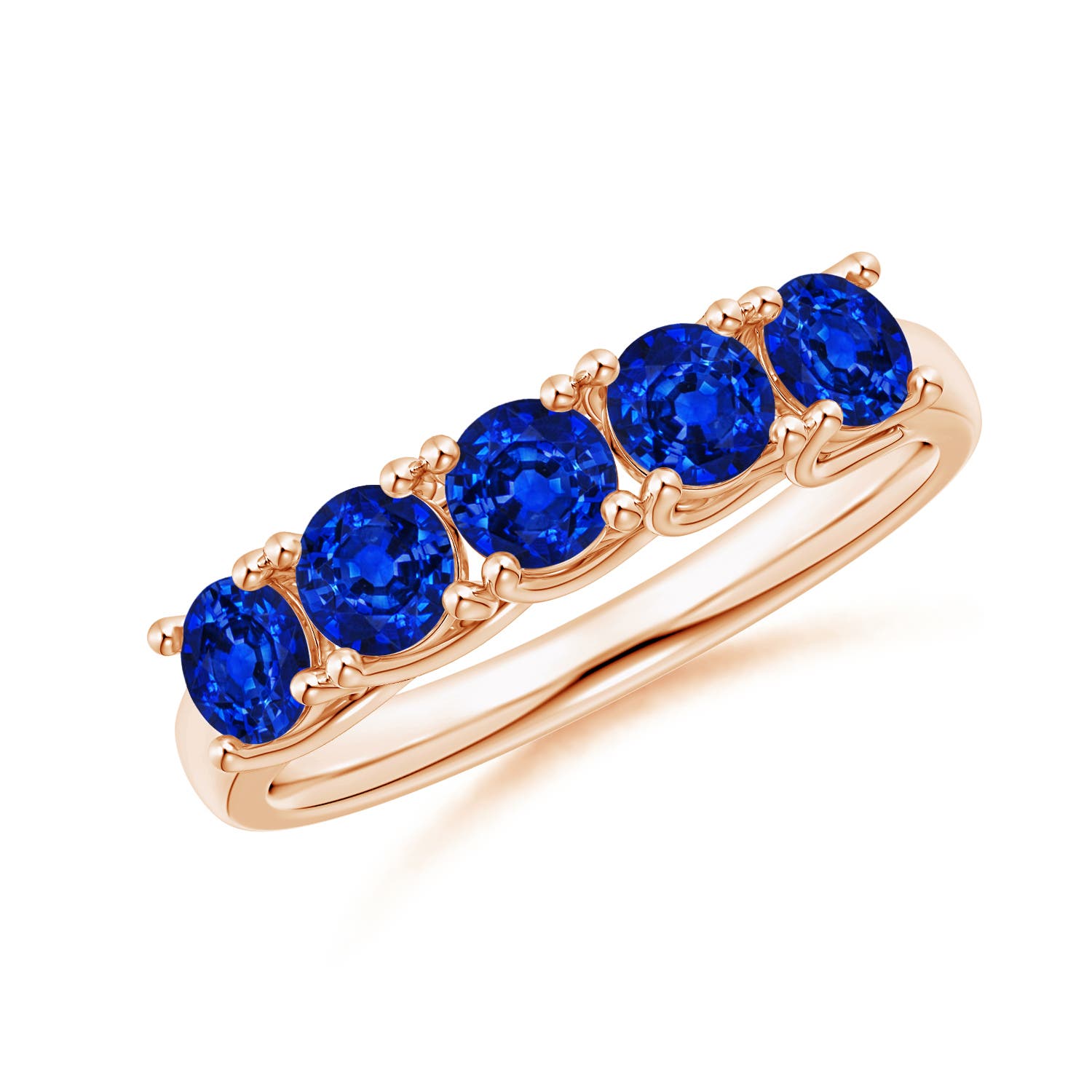 AAAA - Blue Sapphire / 1.3 CT / 14 KT Rose Gold