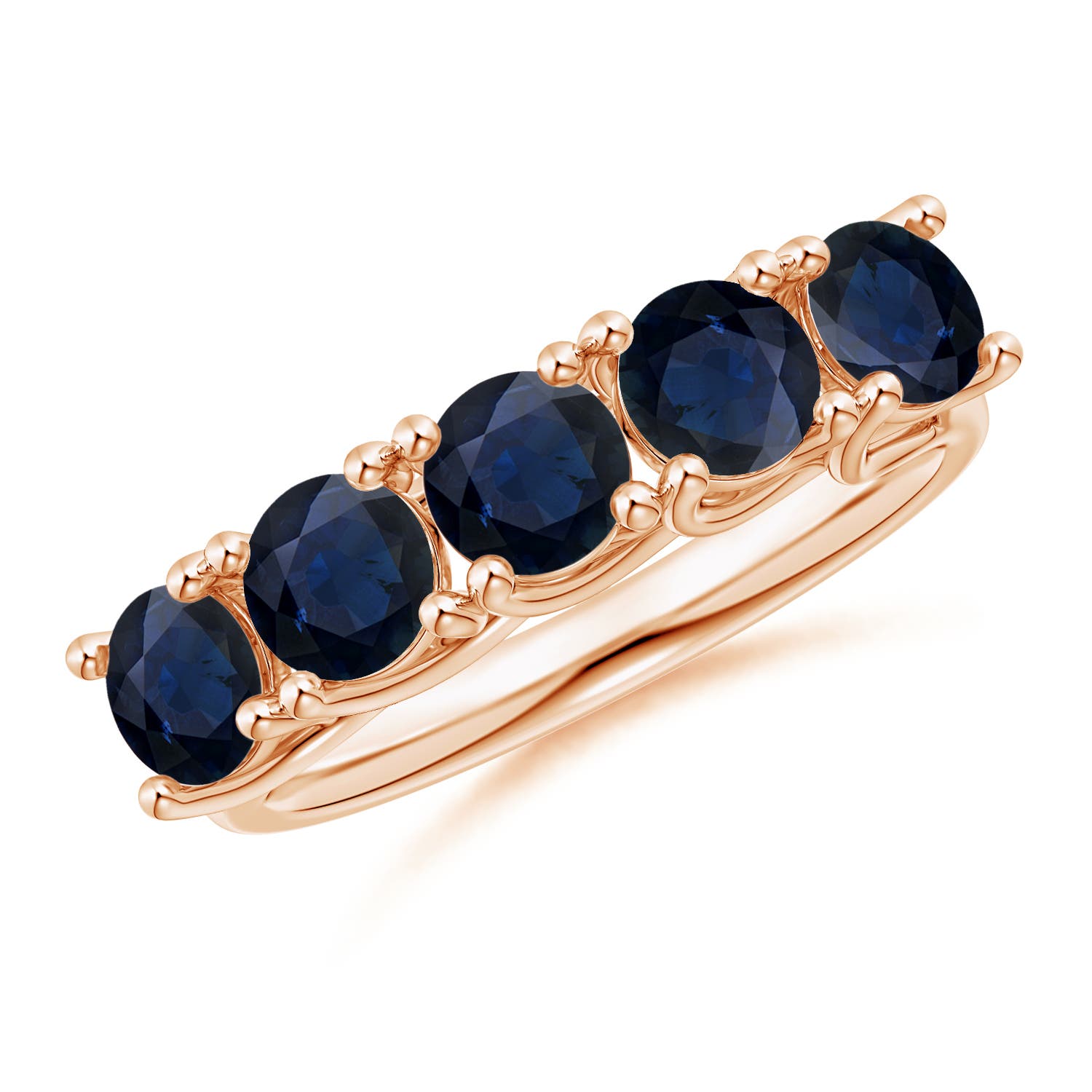 A - Blue Sapphire / 2.25 CT / 14 KT Rose Gold