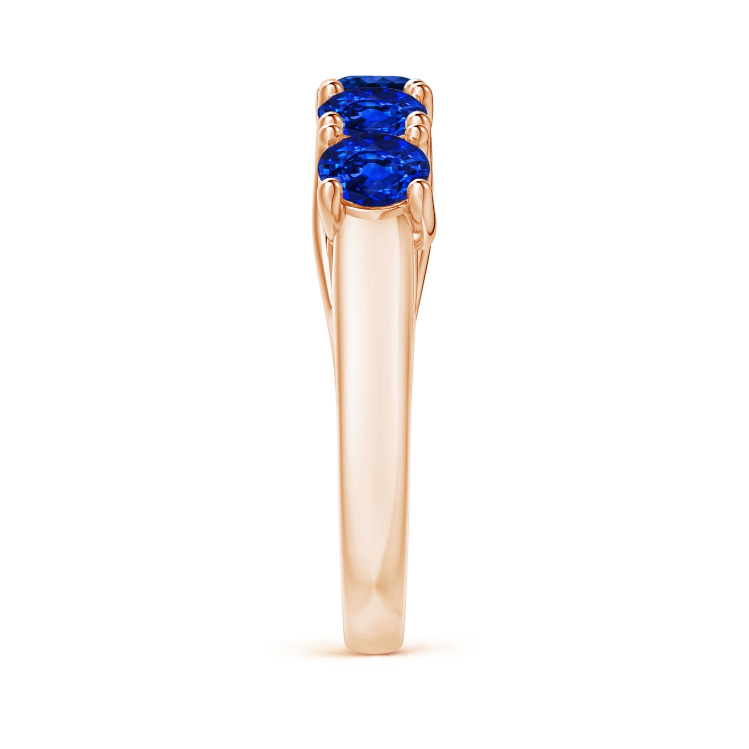 AAAA - Blue Sapphire / 2.25 CT / 14 KT Rose Gold