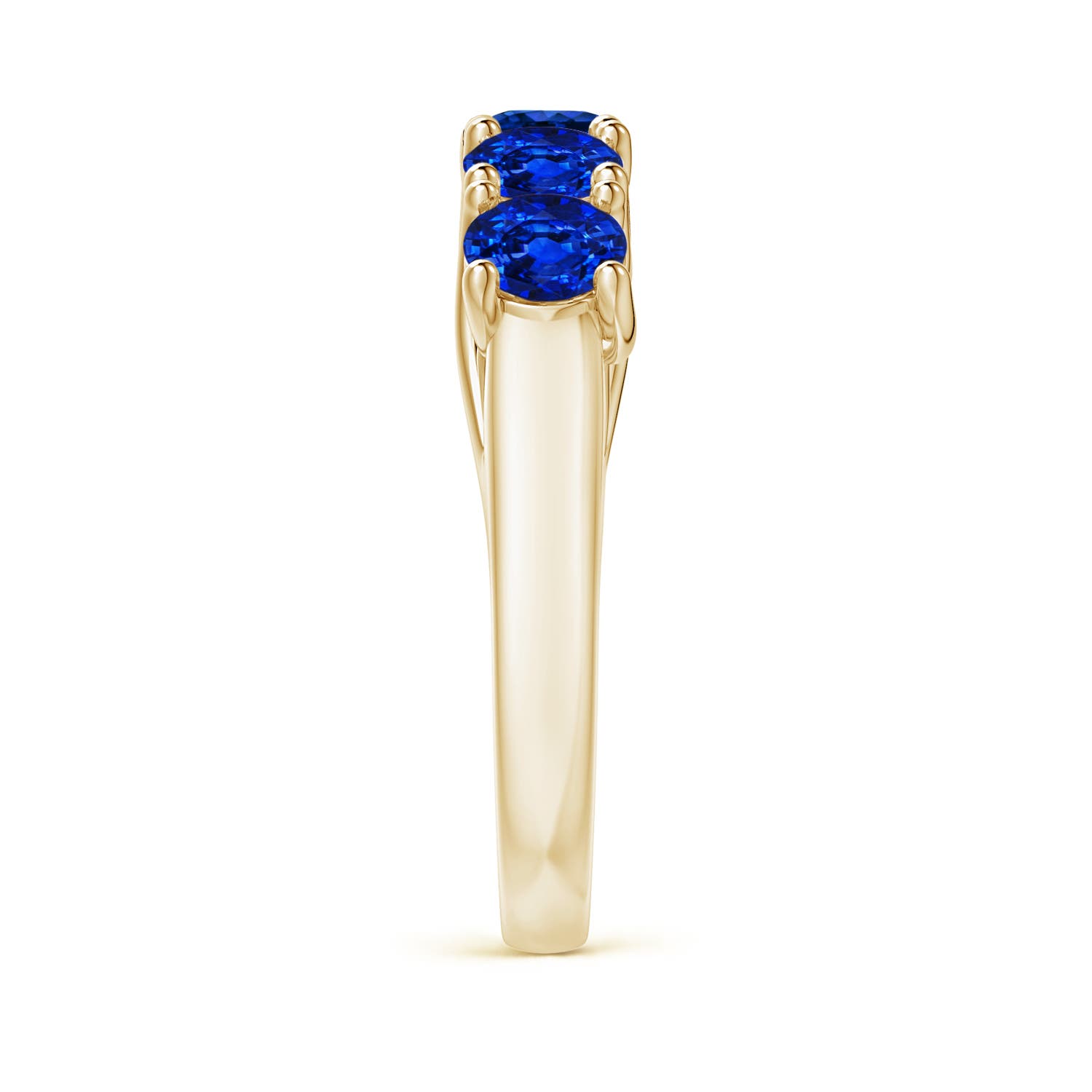 AAAA - Blue Sapphire / 2.25 CT / 14 KT Yellow Gold