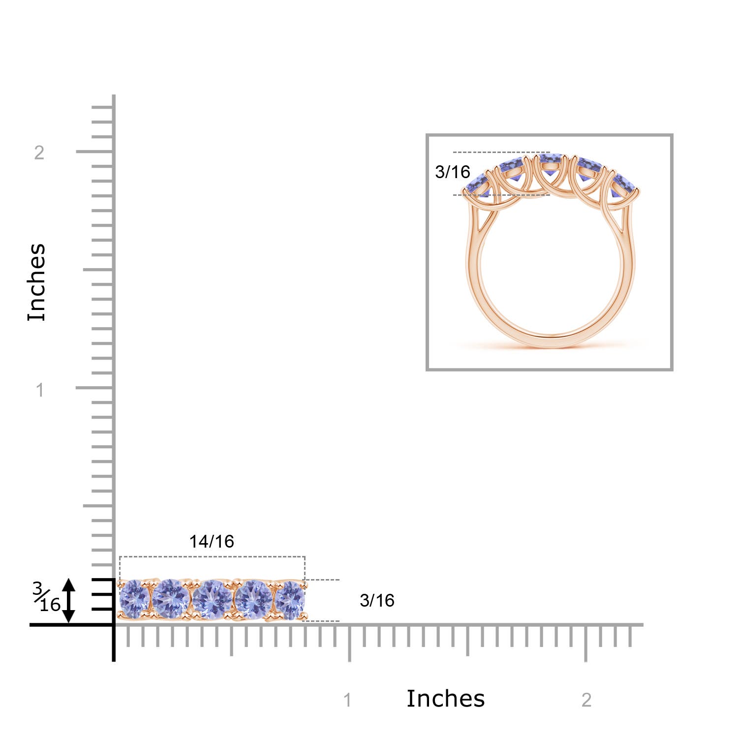 AA - Tanzanite / 1.75 CT / 14 KT Rose Gold