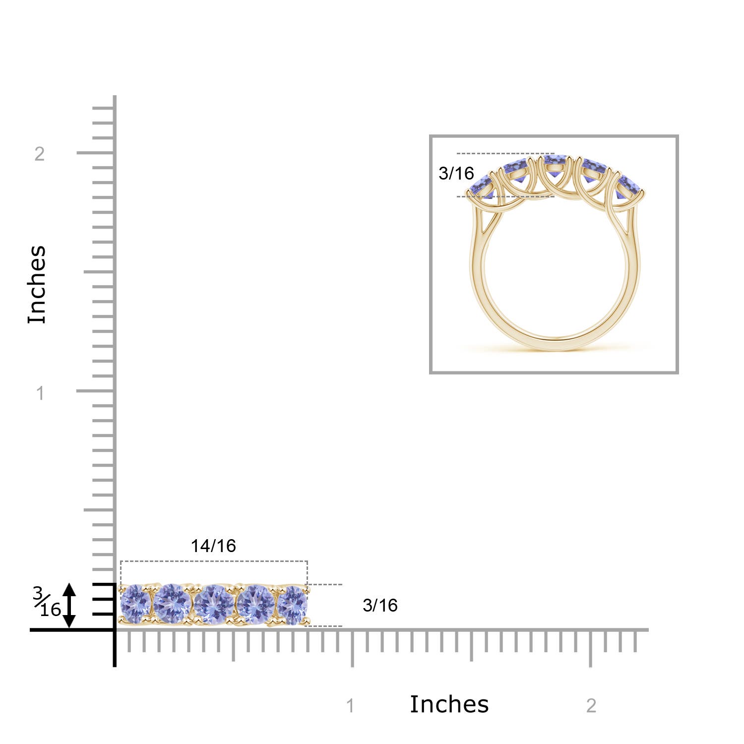 AA - Tanzanite / 1.75 CT / 14 KT Yellow Gold