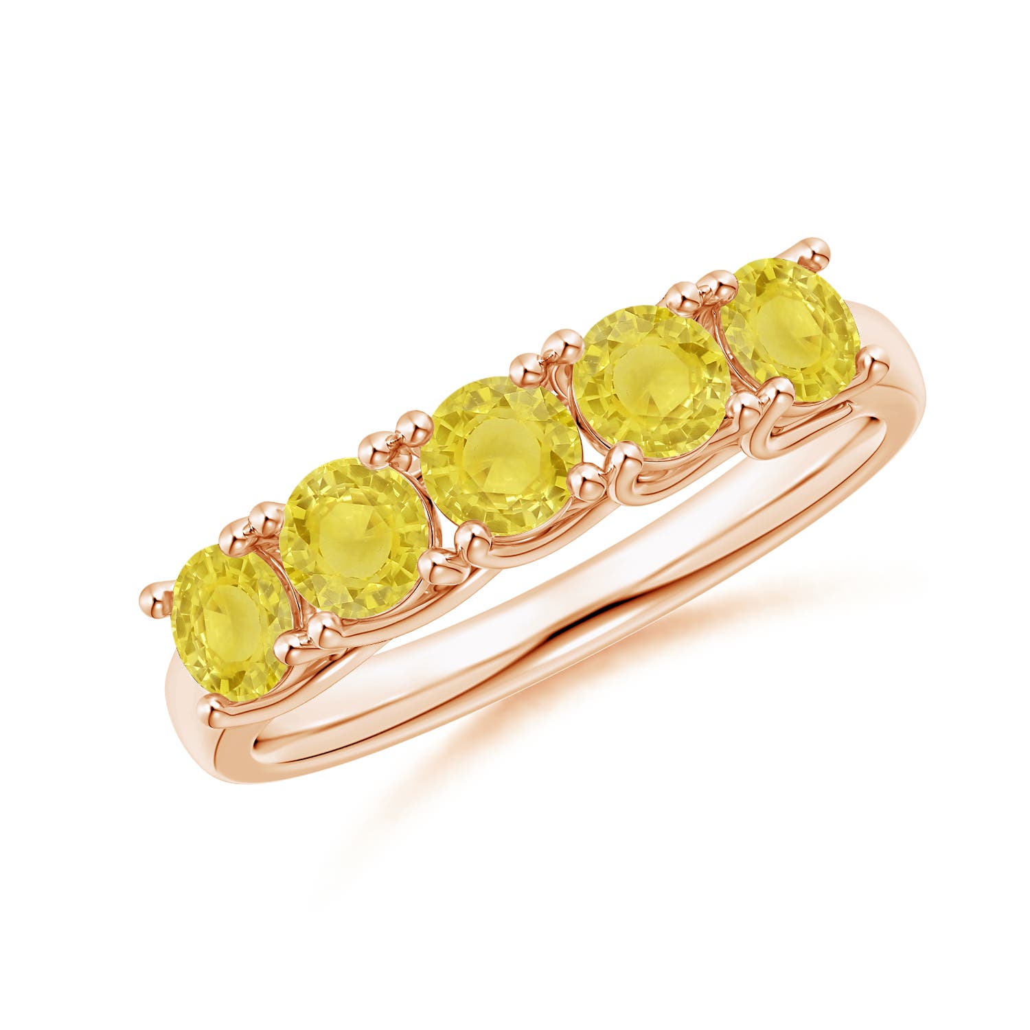 A - Yellow Sapphire / 1.3 CT / 14 KT Rose Gold