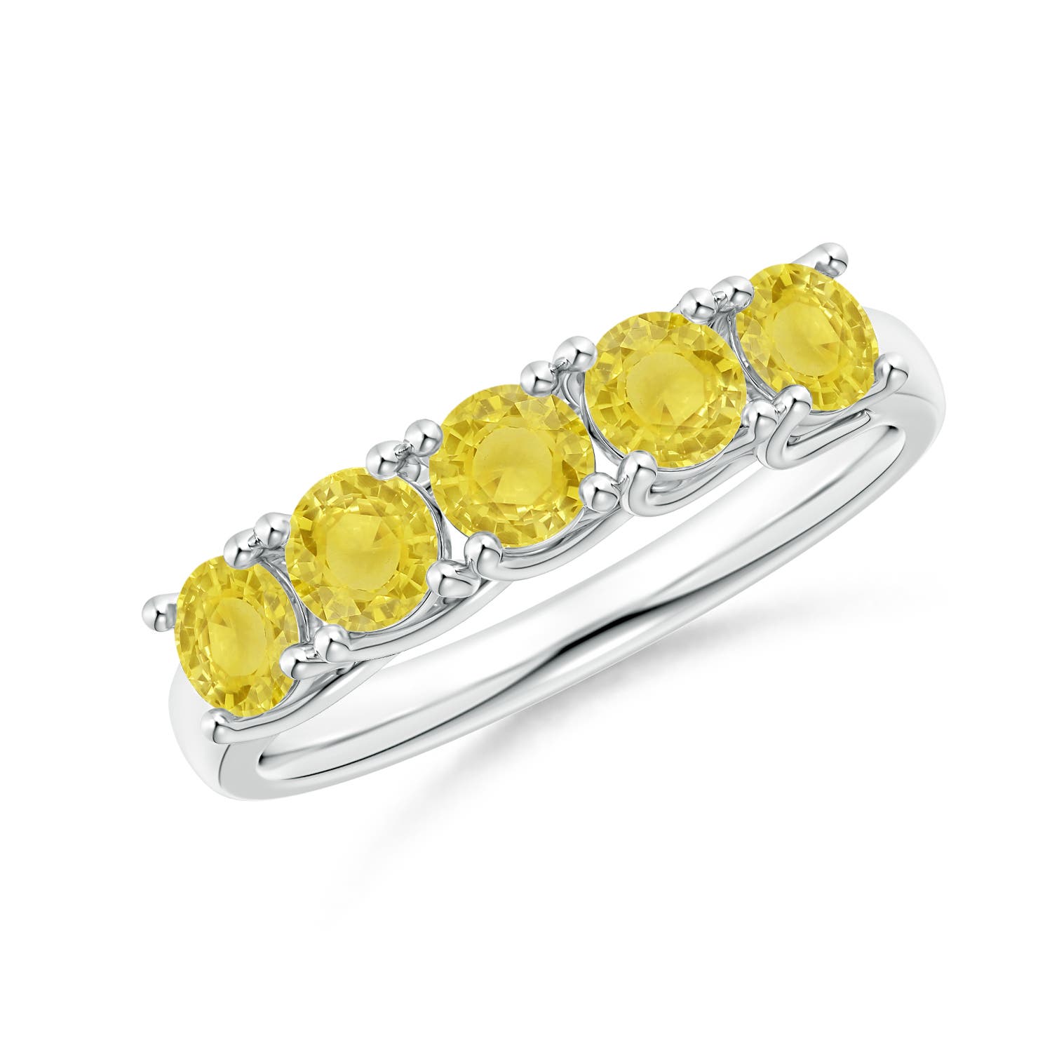 A - Yellow Sapphire / 1.3 CT / 14 KT White Gold