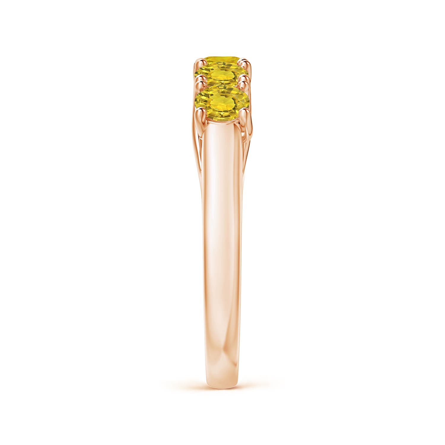 AAAA - Yellow Sapphire / 1.3 CT / 14 KT Rose Gold