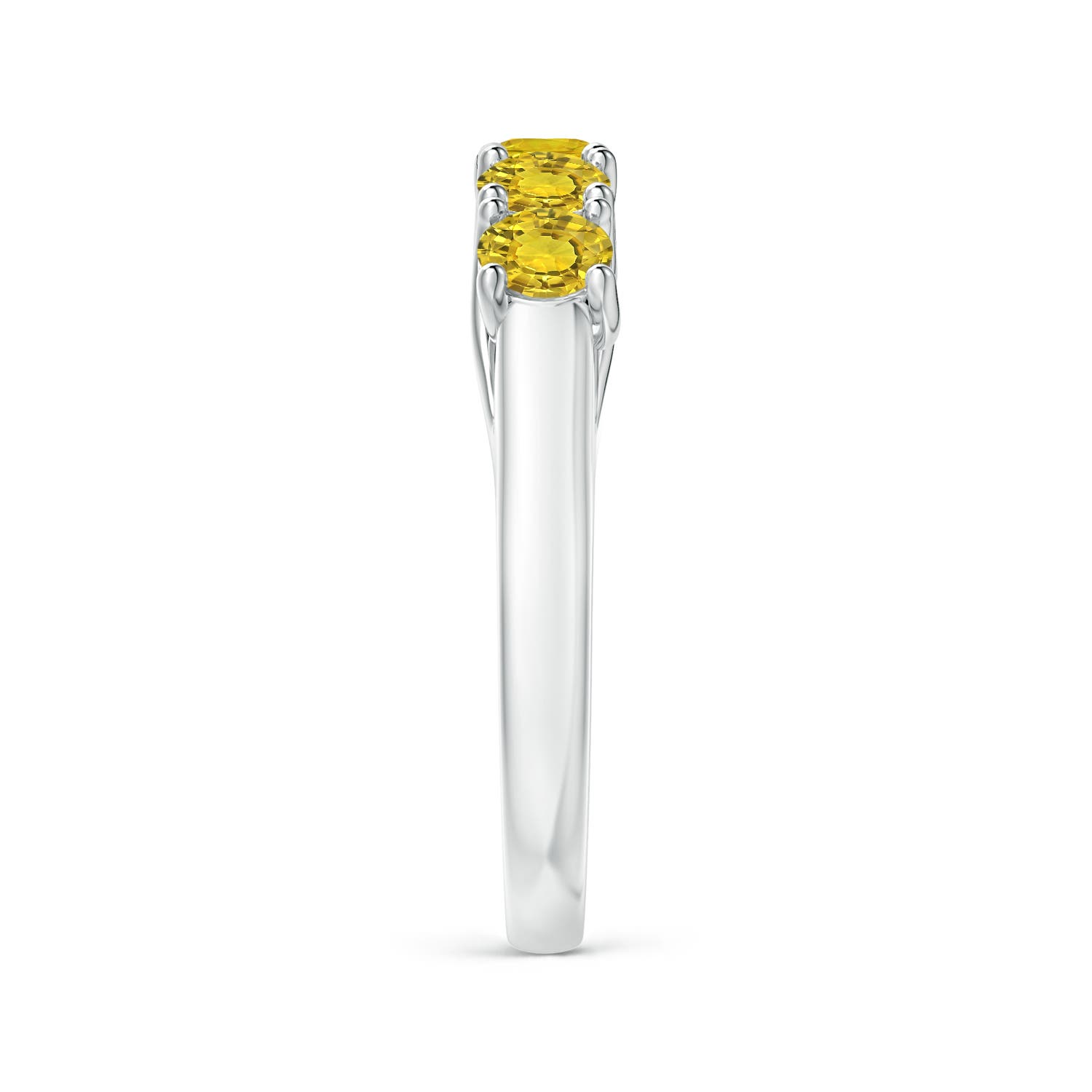 AAAA - Yellow Sapphire / 1.3 CT / 14 KT White Gold