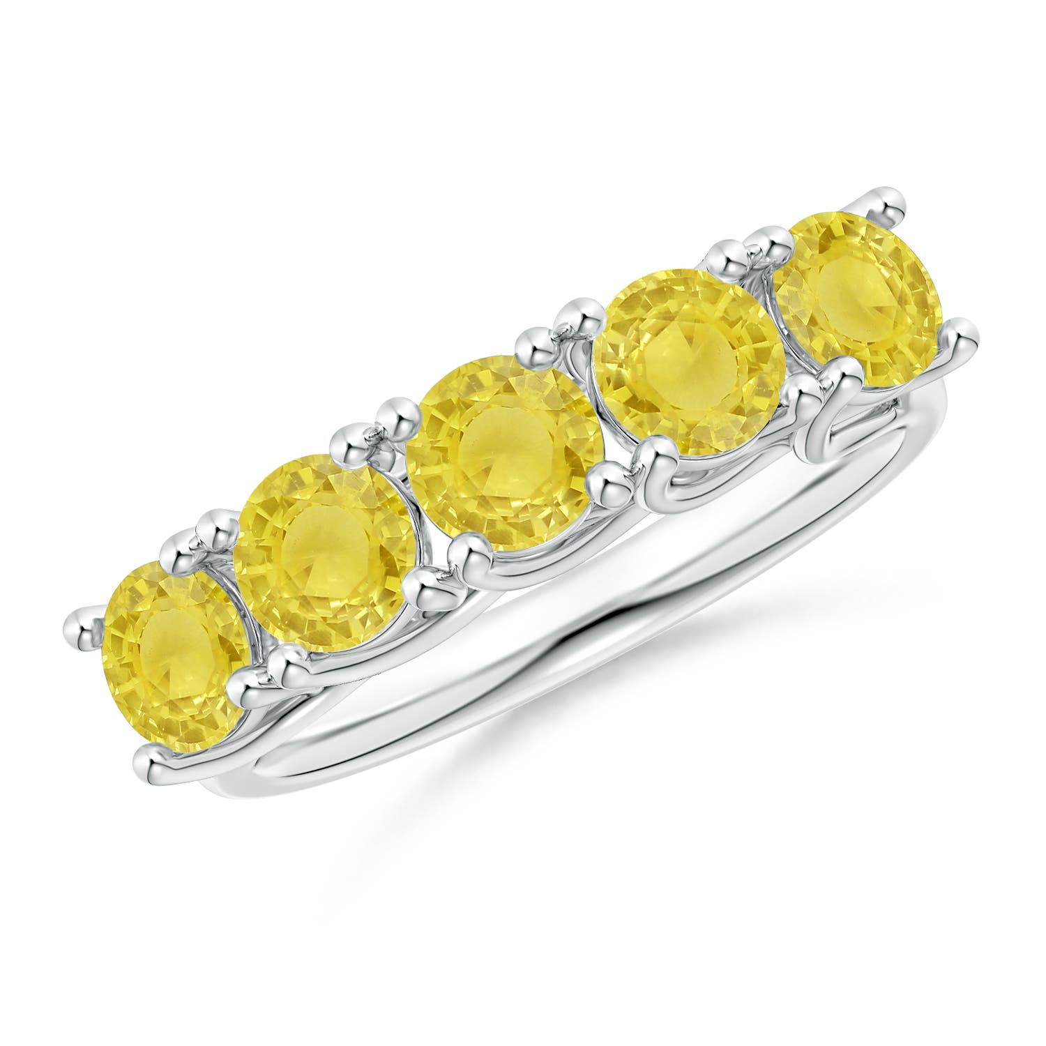 A - Yellow Sapphire / 2 CT / 14 KT White Gold