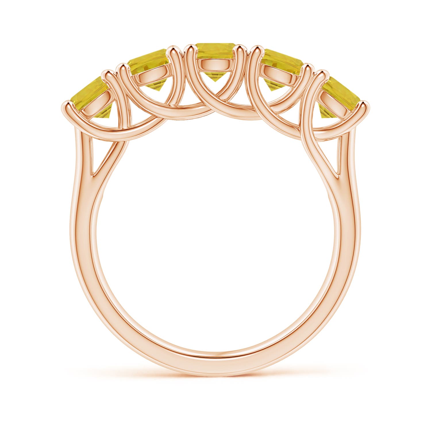 AAA - Yellow Sapphire / 2 CT / 14 KT Rose Gold