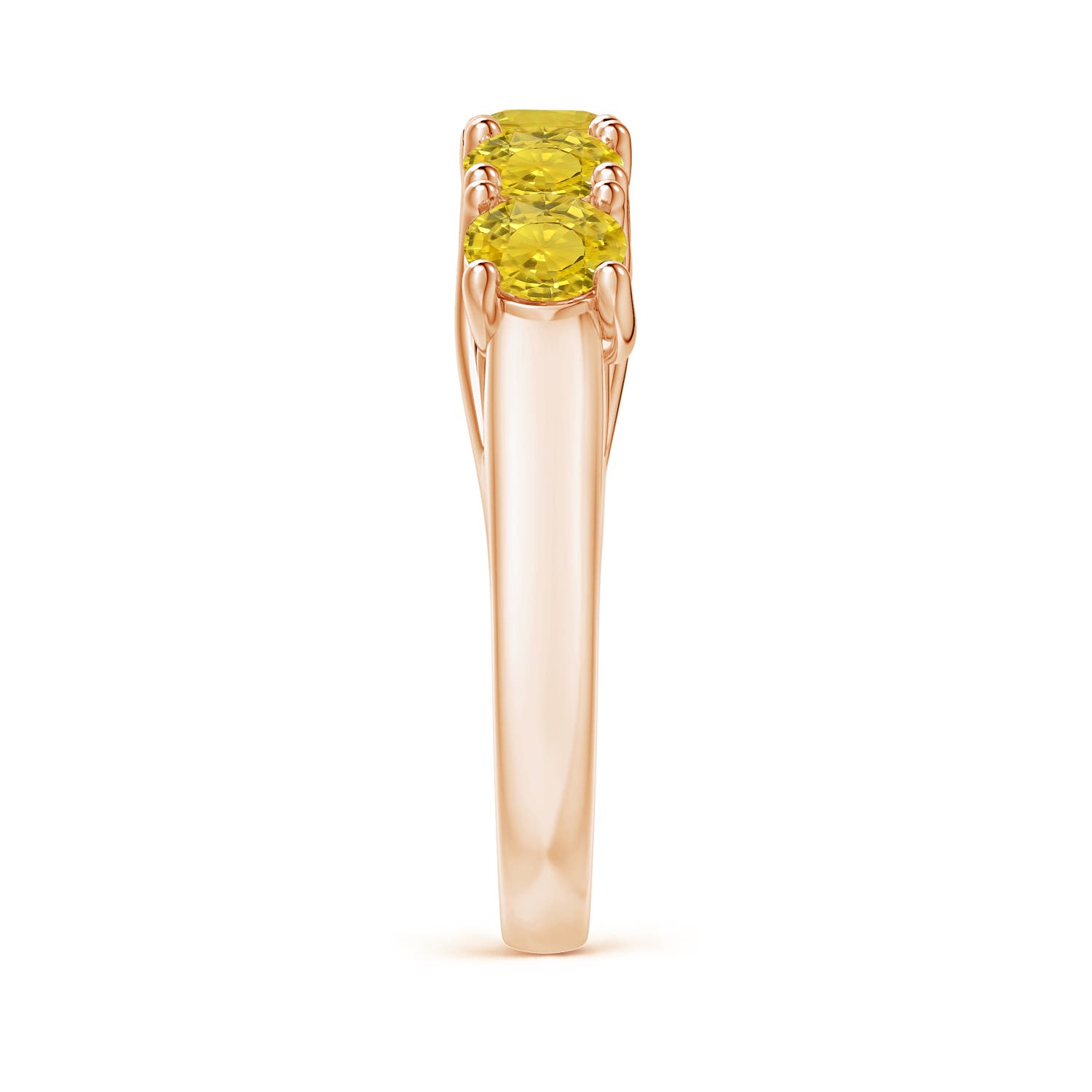 AAA - Yellow Sapphire / 2 CT / 14 KT Rose Gold