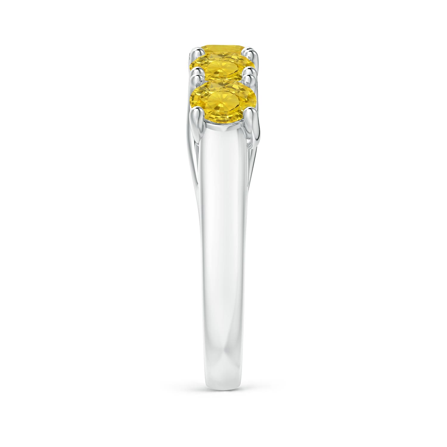 AAA - Yellow Sapphire / 2 CT / 14 KT White Gold