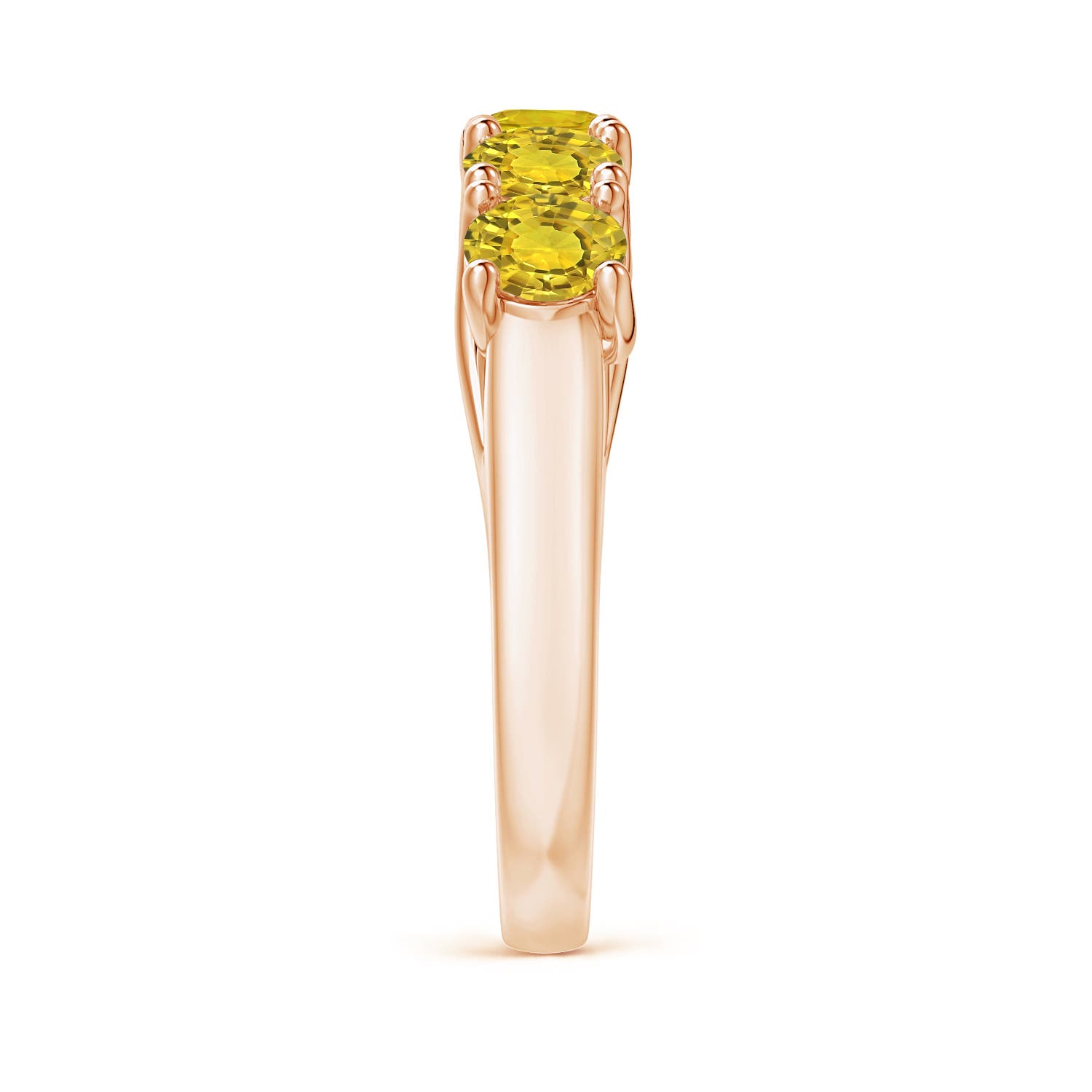 AAAA - Yellow Sapphire / 2 CT / 14 KT Rose Gold