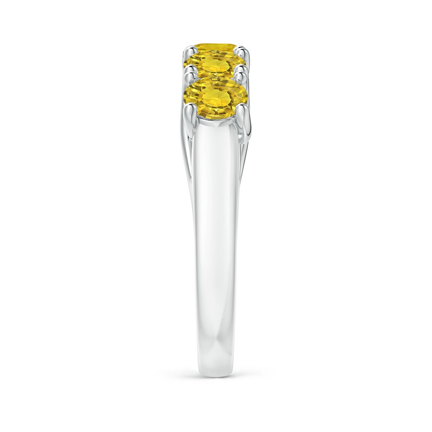 AAAA - Yellow Sapphire / 2 CT / 14 KT White Gold