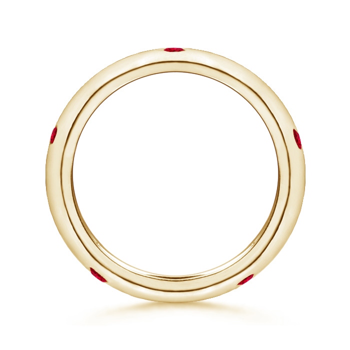 2mm AAA Gypsy Set Round Ruby Eternity Wedding Band in 55 9K Yellow Gold product image