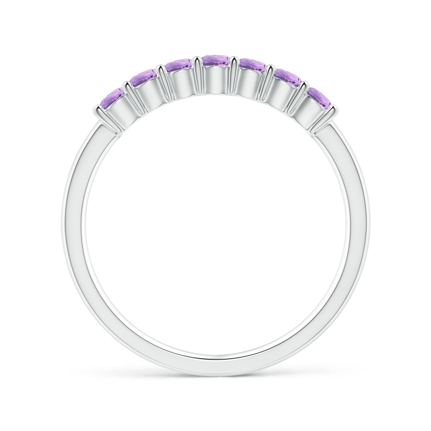 A - Amethyst / 0.42 CT / 14 KT White Gold