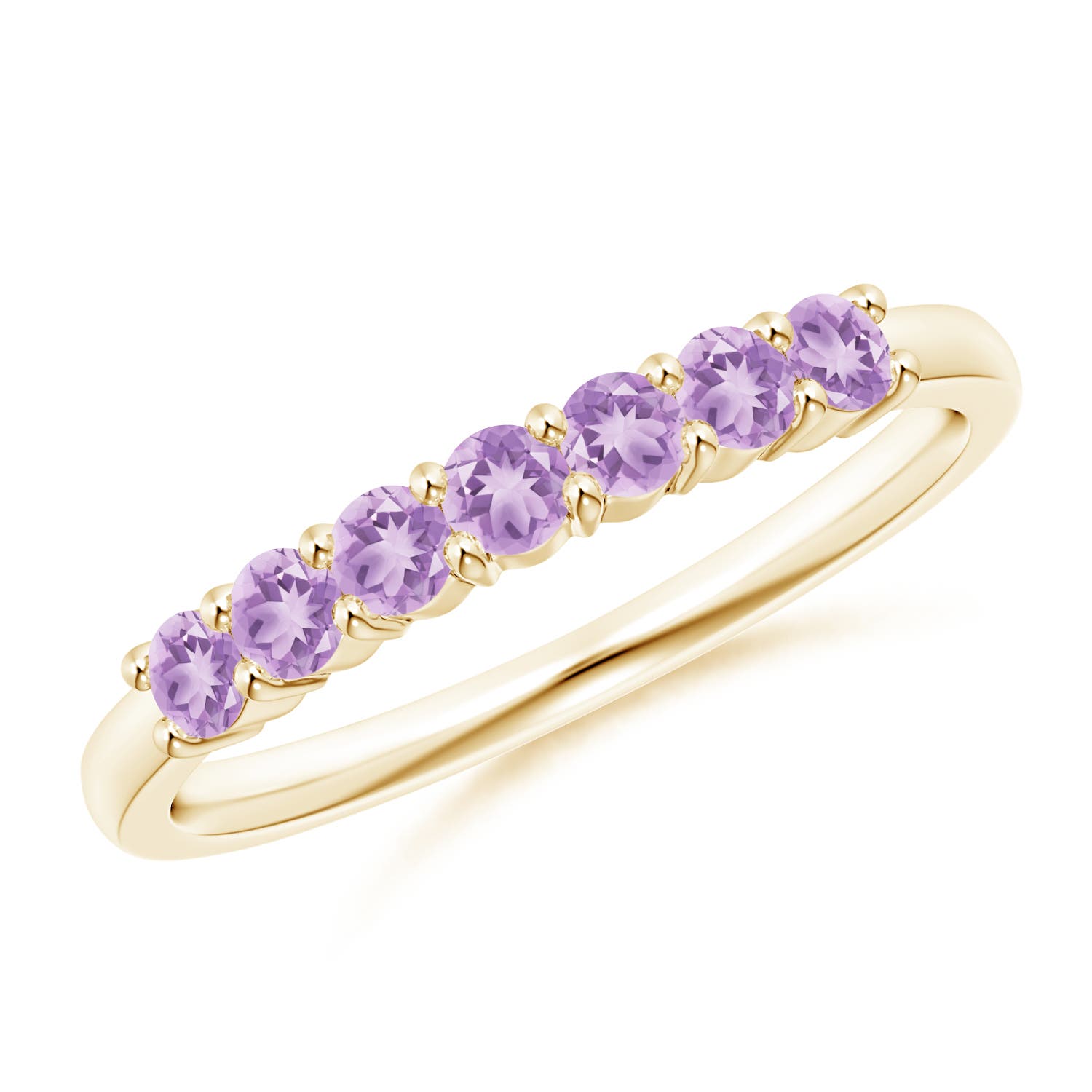 A - Amethyst / 0.42 CT / 14 KT Yellow Gold