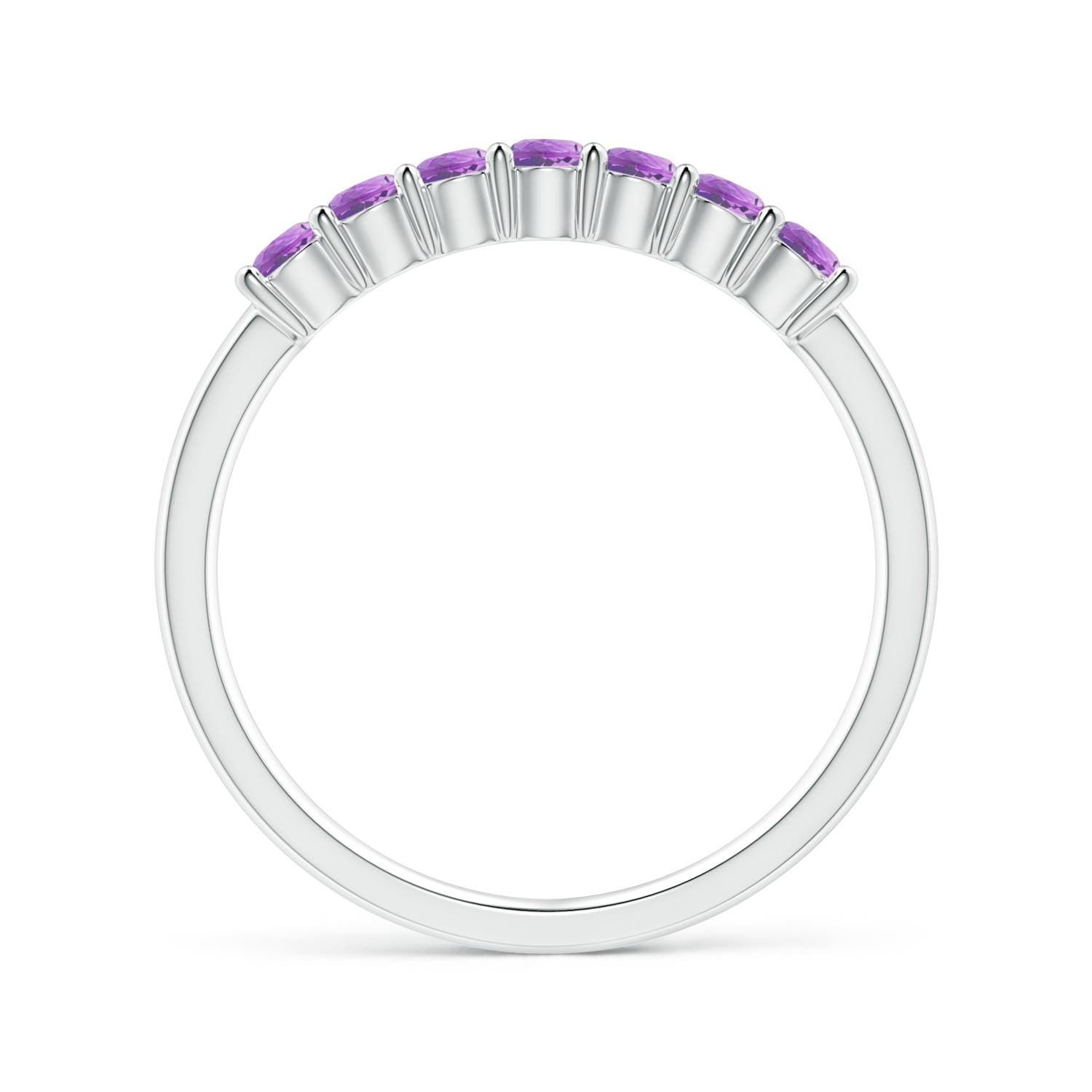 AA - Amethyst / 0.42 CT / 14 KT White Gold