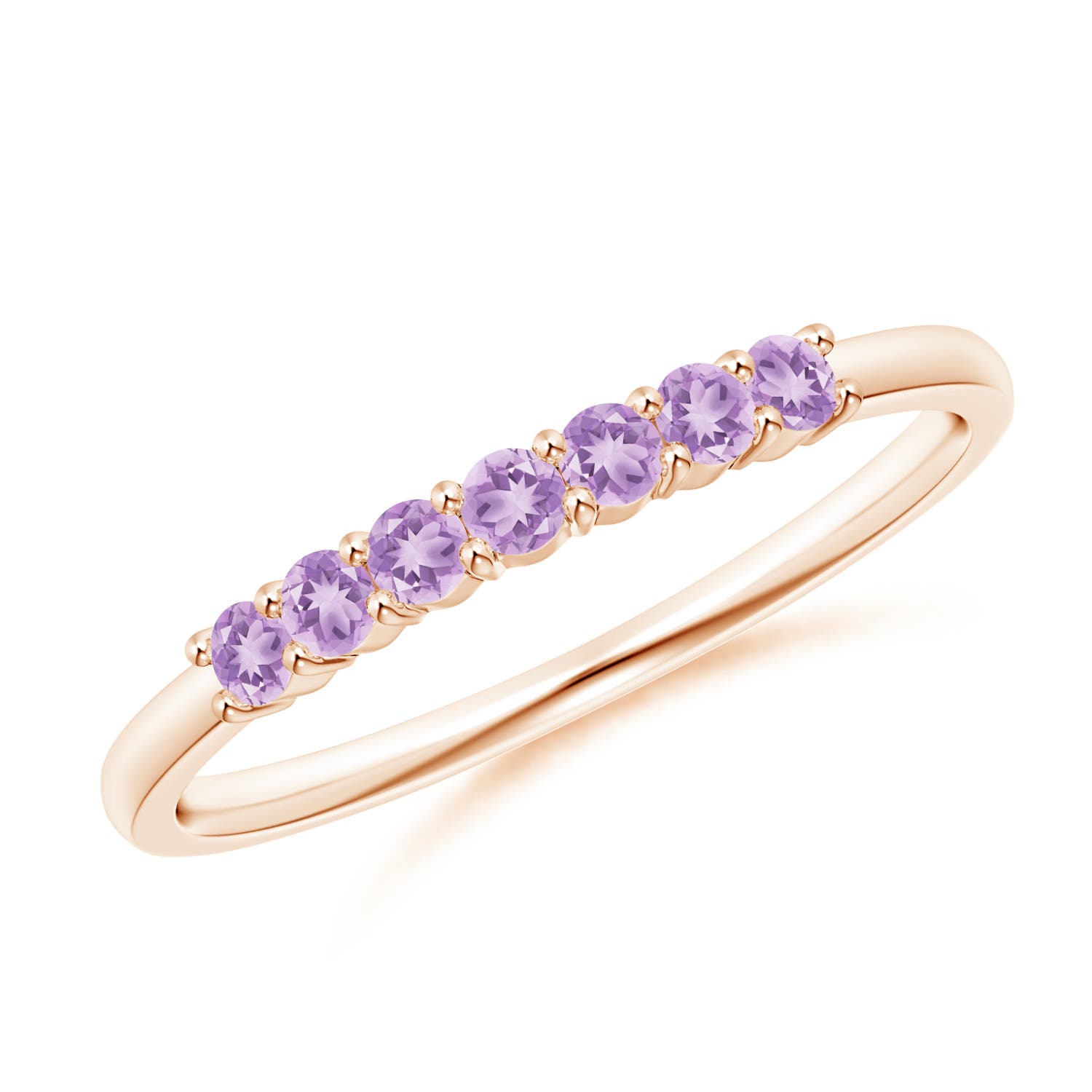 A - Amethyst / 0.21 CT / 14 KT Rose Gold