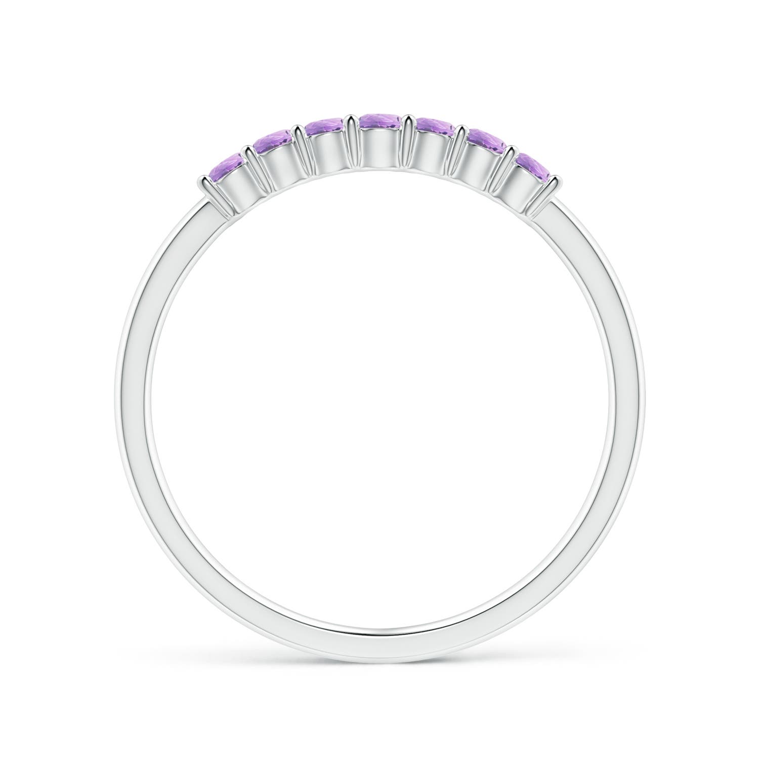 A - Amethyst / 0.21 CT / 14 KT White Gold