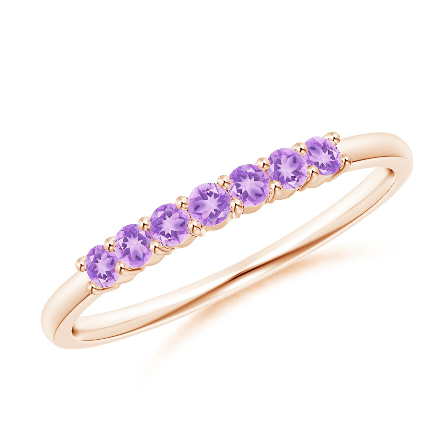 AA - Amethyst / 0.21 CT / 14 KT Rose Gold