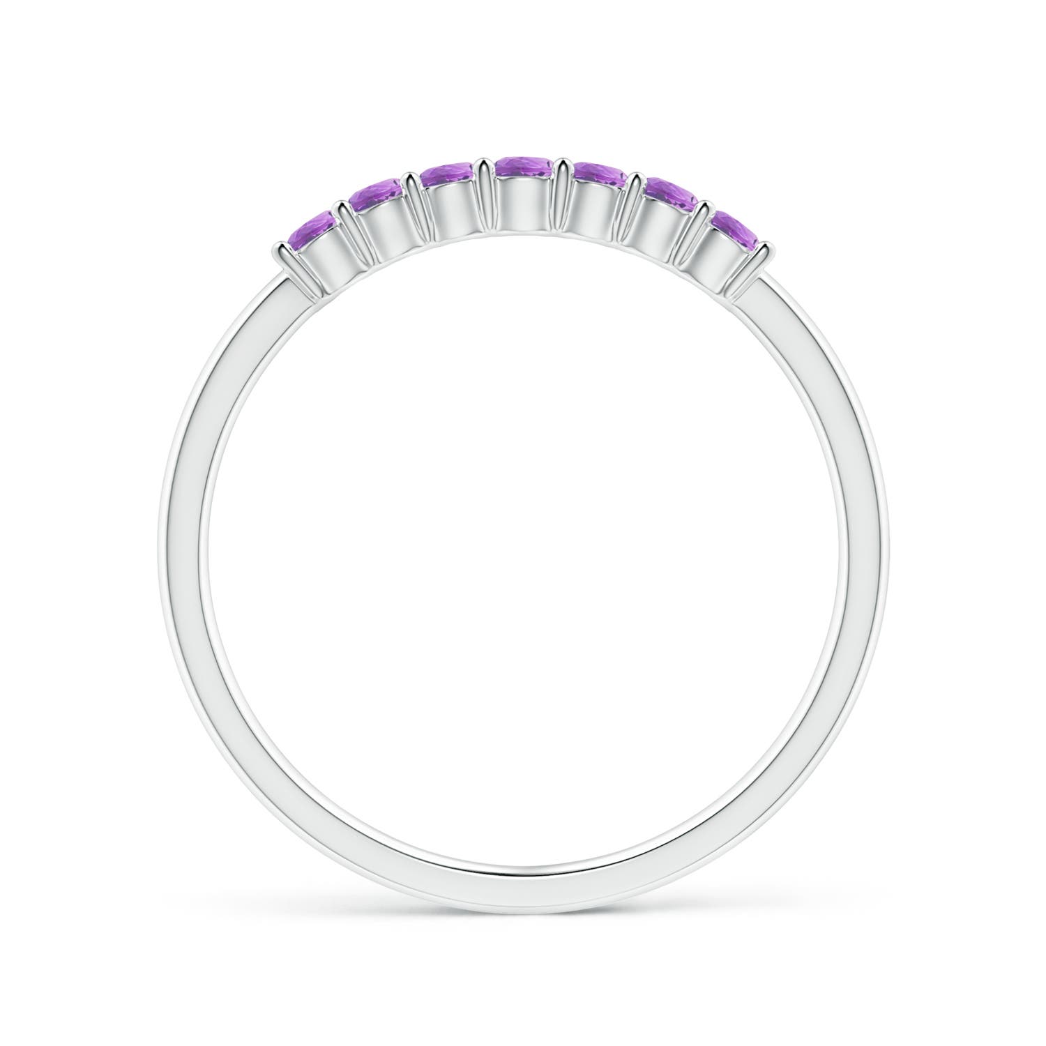 AA - Amethyst / 0.21 CT / 14 KT White Gold