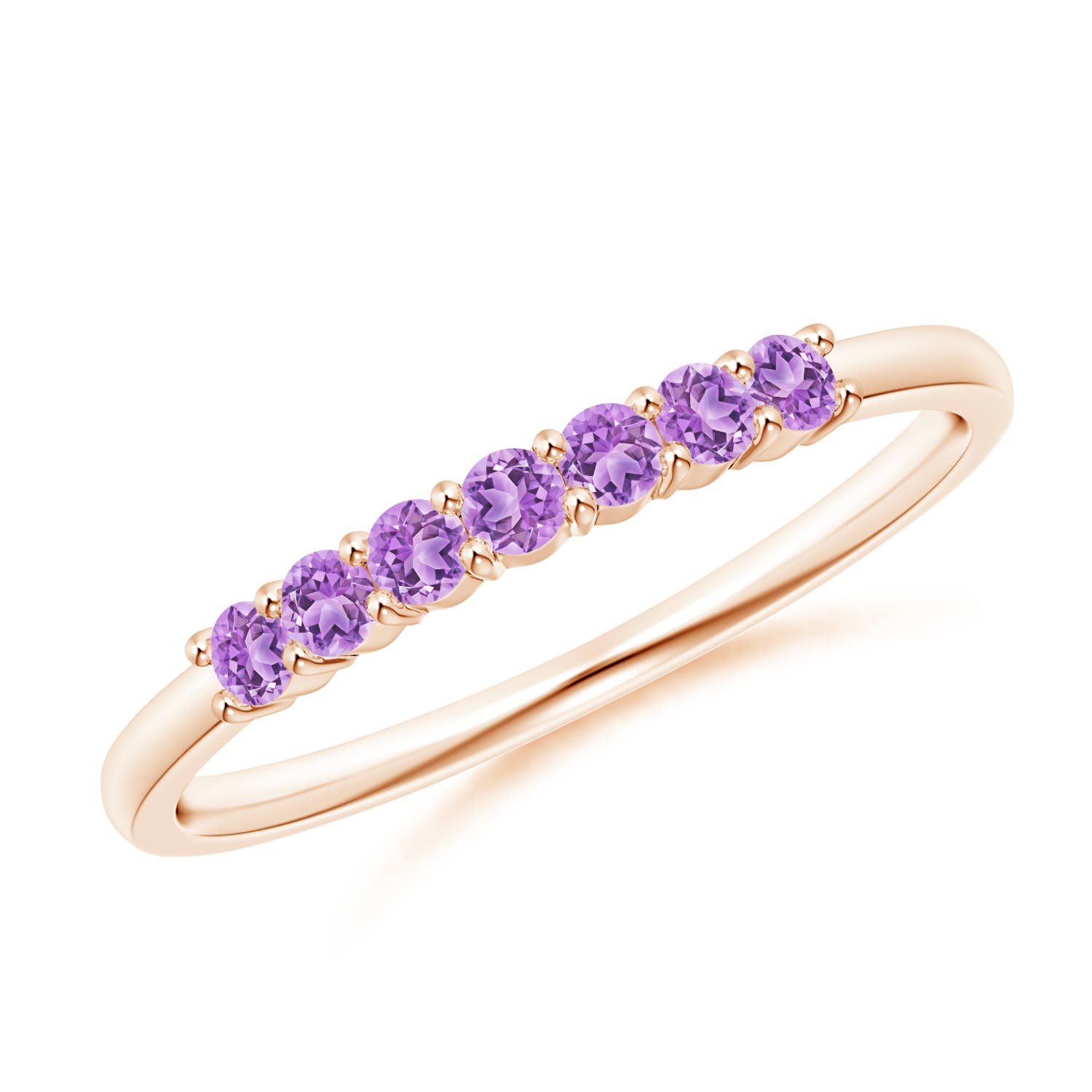 AAA - Amethyst / 0.21 CT / 14 KT Rose Gold