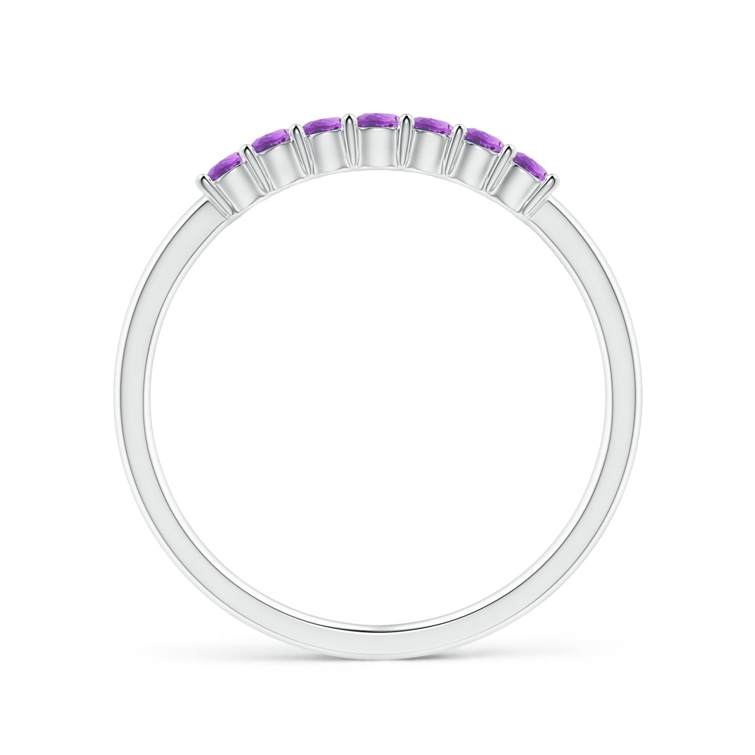 AAA - Amethyst / 0.21 CT / 14 KT White Gold