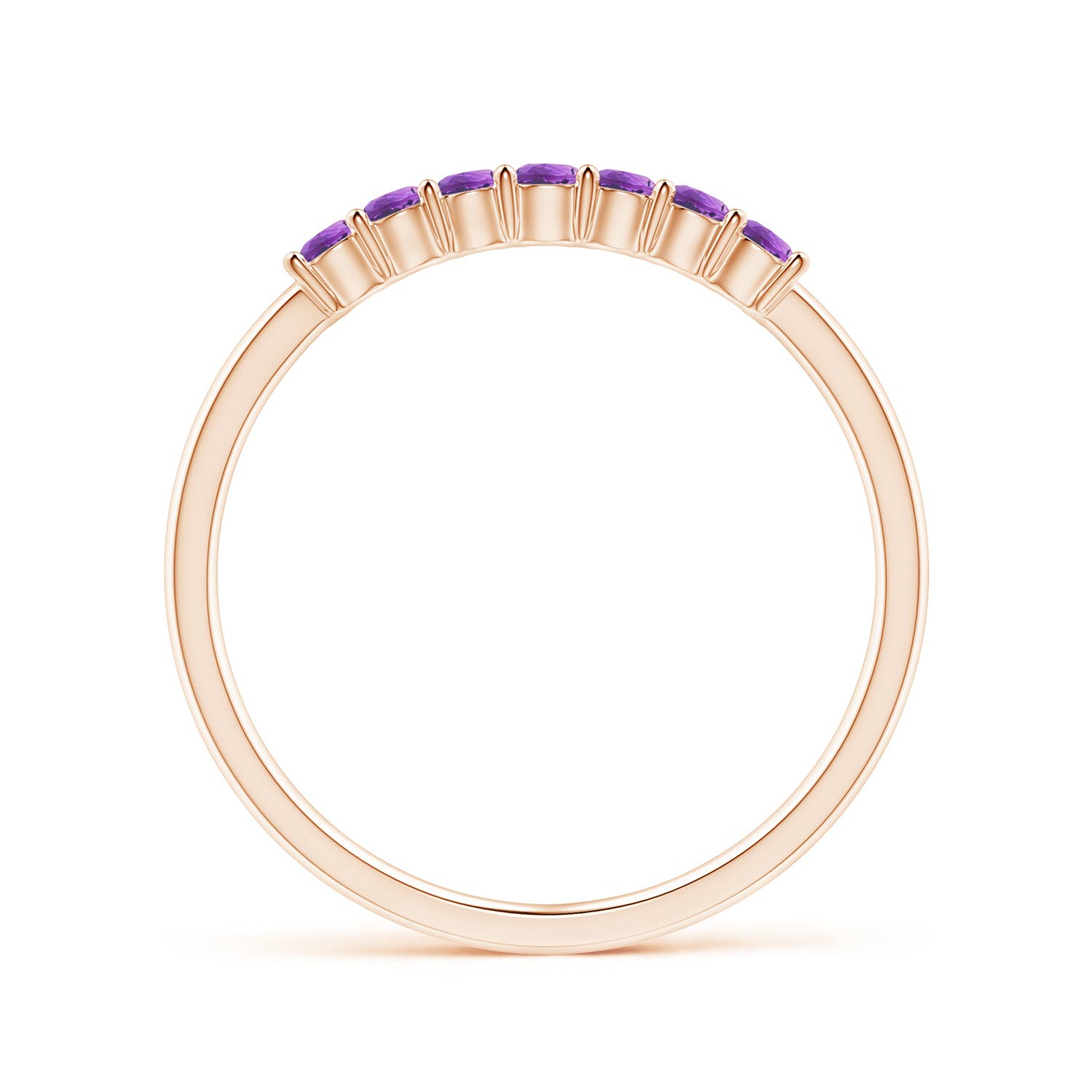 AAAA - Amethyst / 0.21 CT / 14 KT Rose Gold