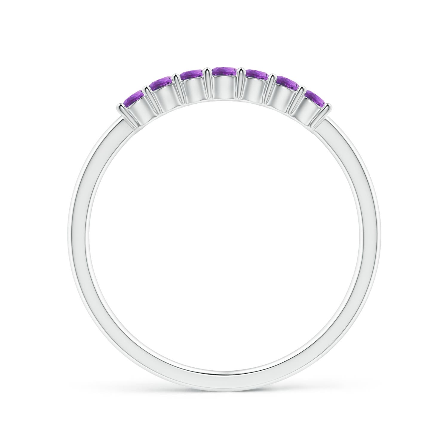 AAAA - Amethyst / 0.21 CT / 14 KT White Gold