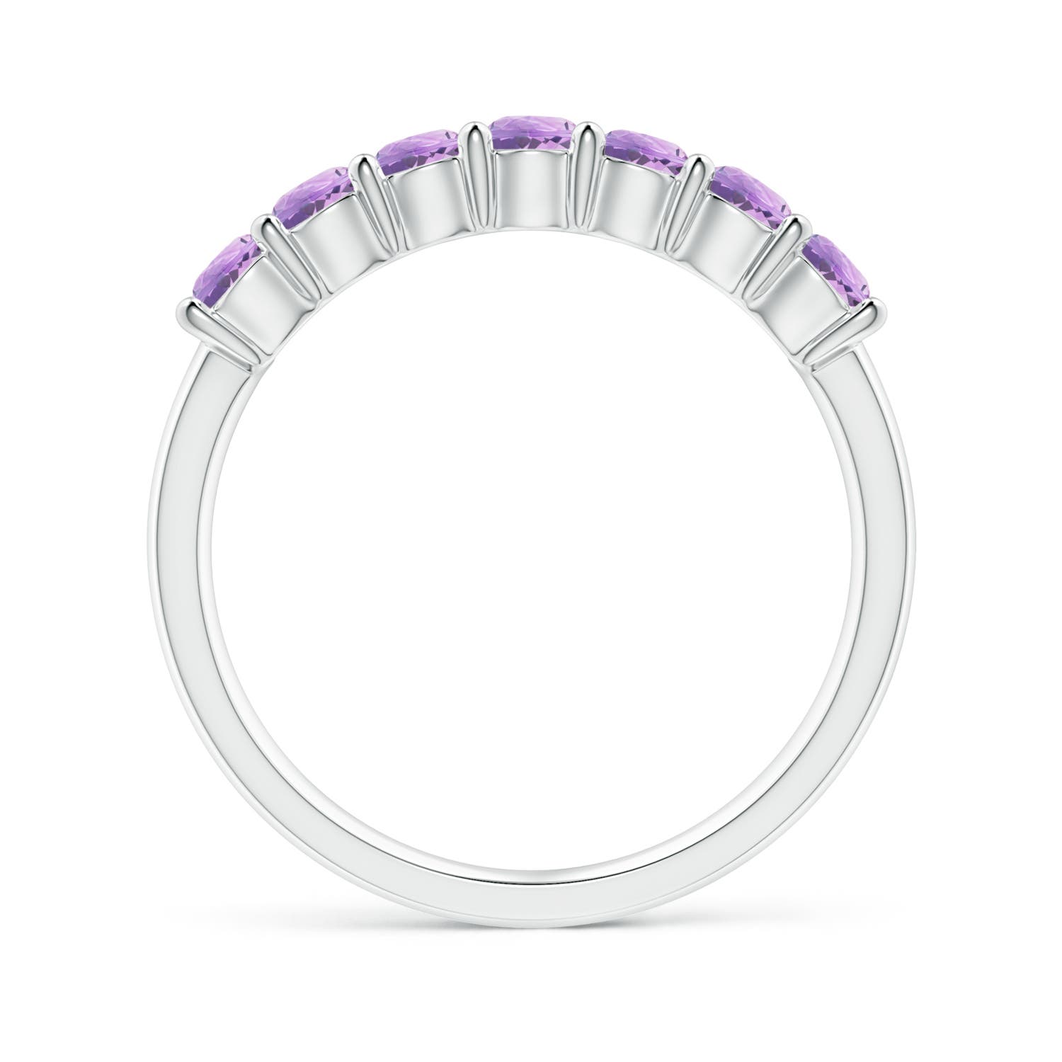 A - Amethyst / 0.7 CT / 14 KT White Gold