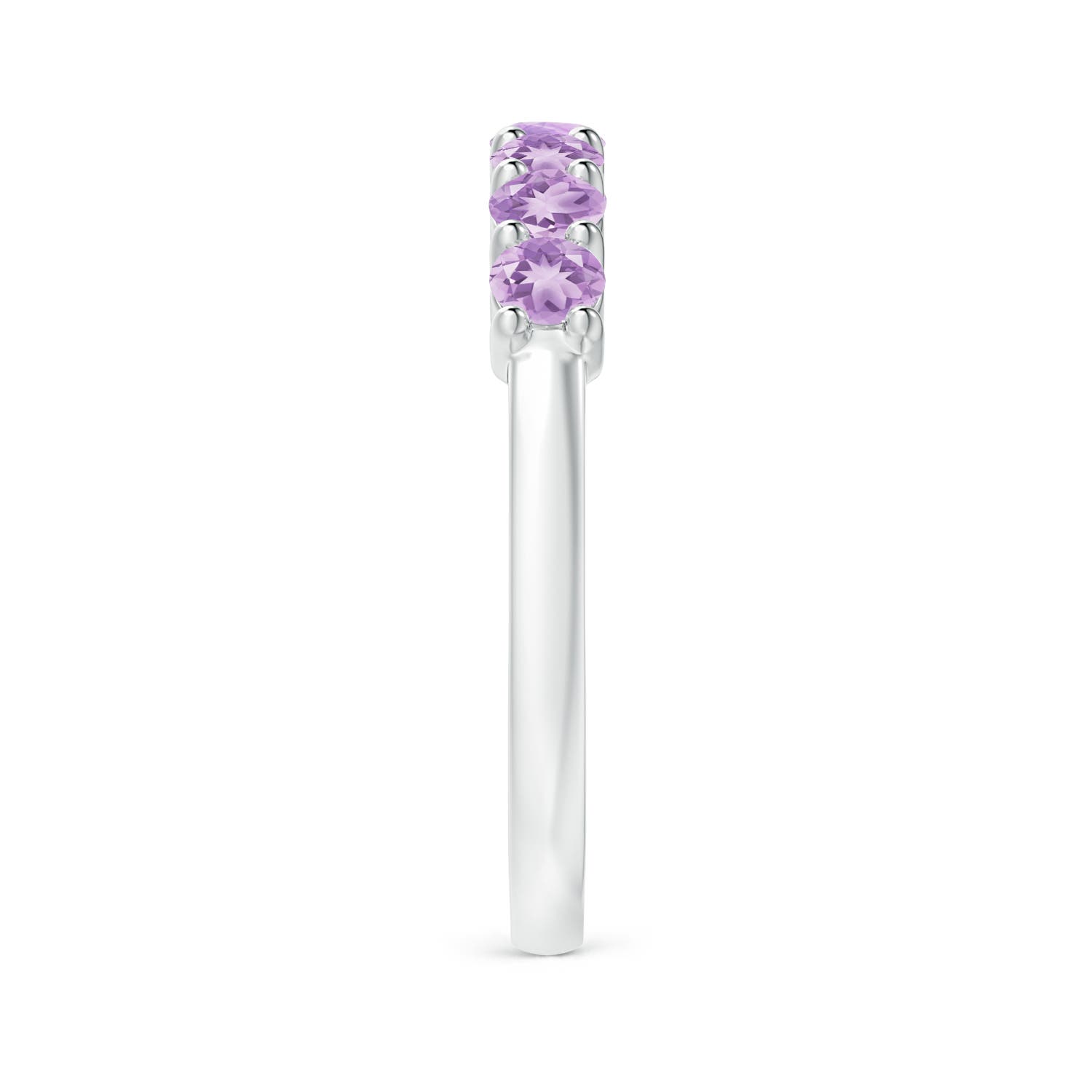 A - Amethyst / 0.7 CT / 14 KT White Gold