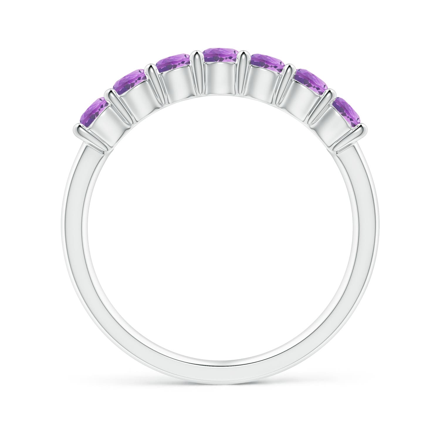 AA - Amethyst / 0.7 CT / 14 KT White Gold