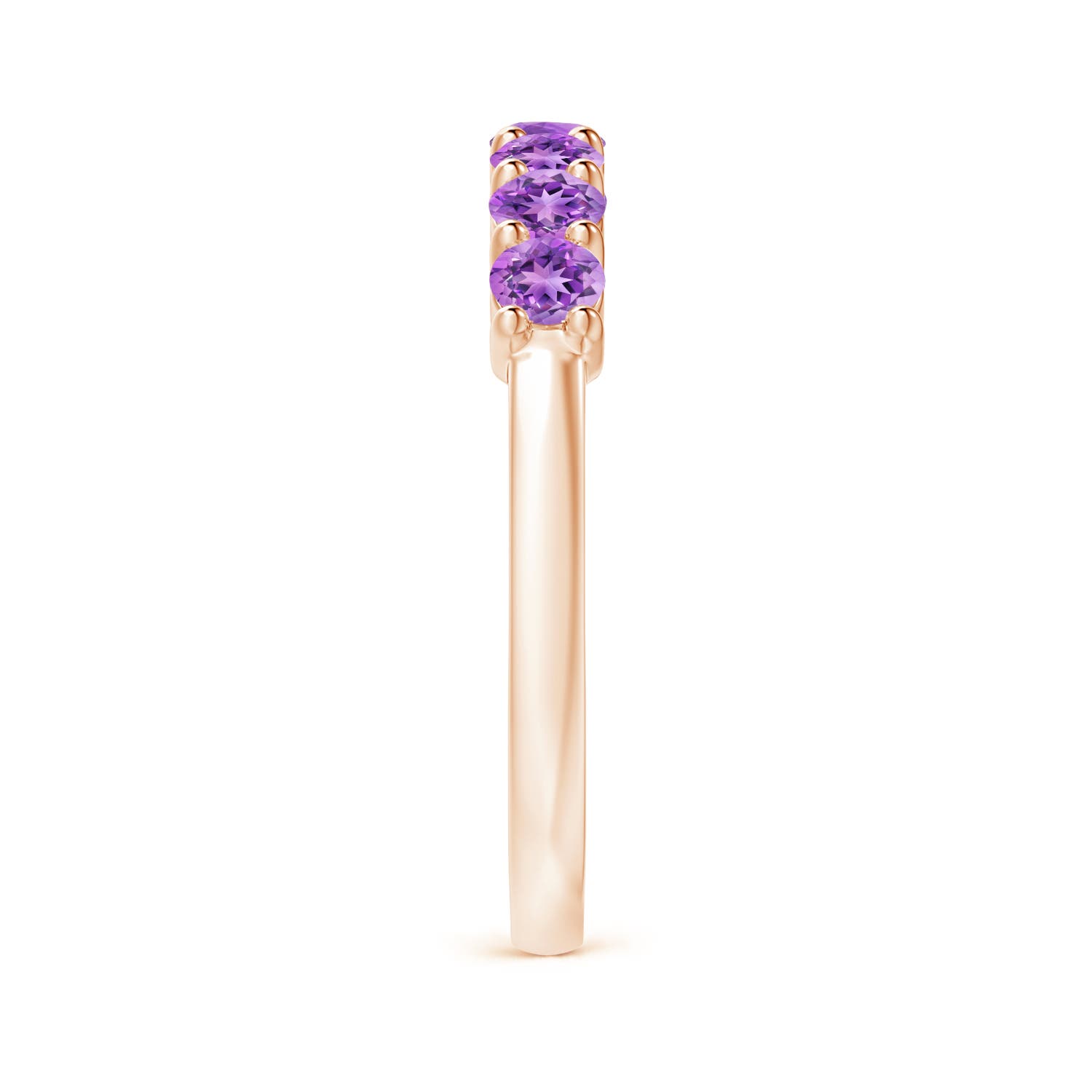 AAAA - Amethyst / 0.7 CT / 14 KT Rose Gold