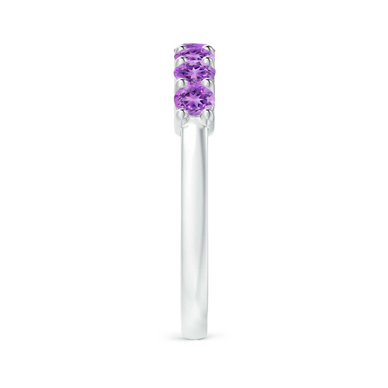 AAAA - Amethyst / 0.7 CT / 14 KT White Gold