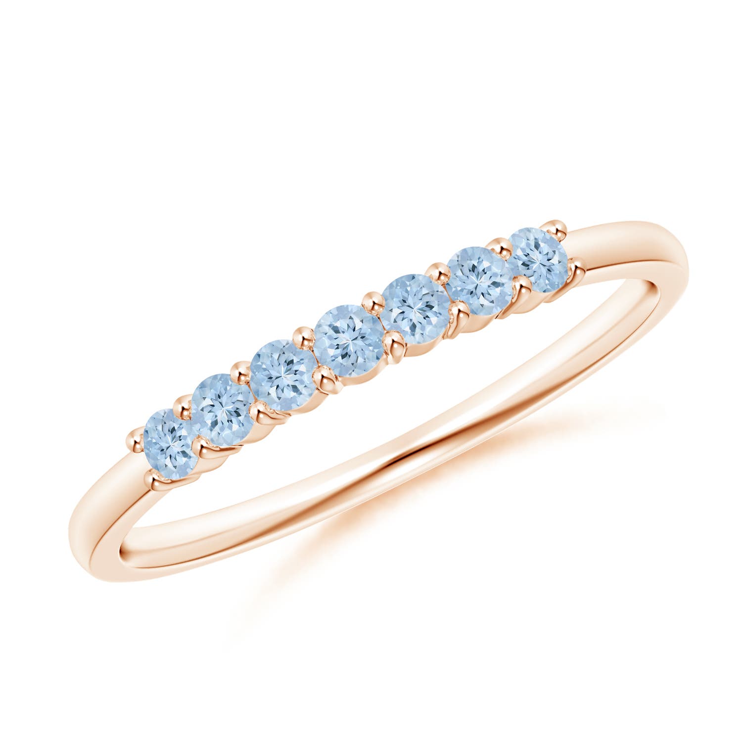 AA - Aquamarine / 0.21 CT / 14 KT Rose Gold