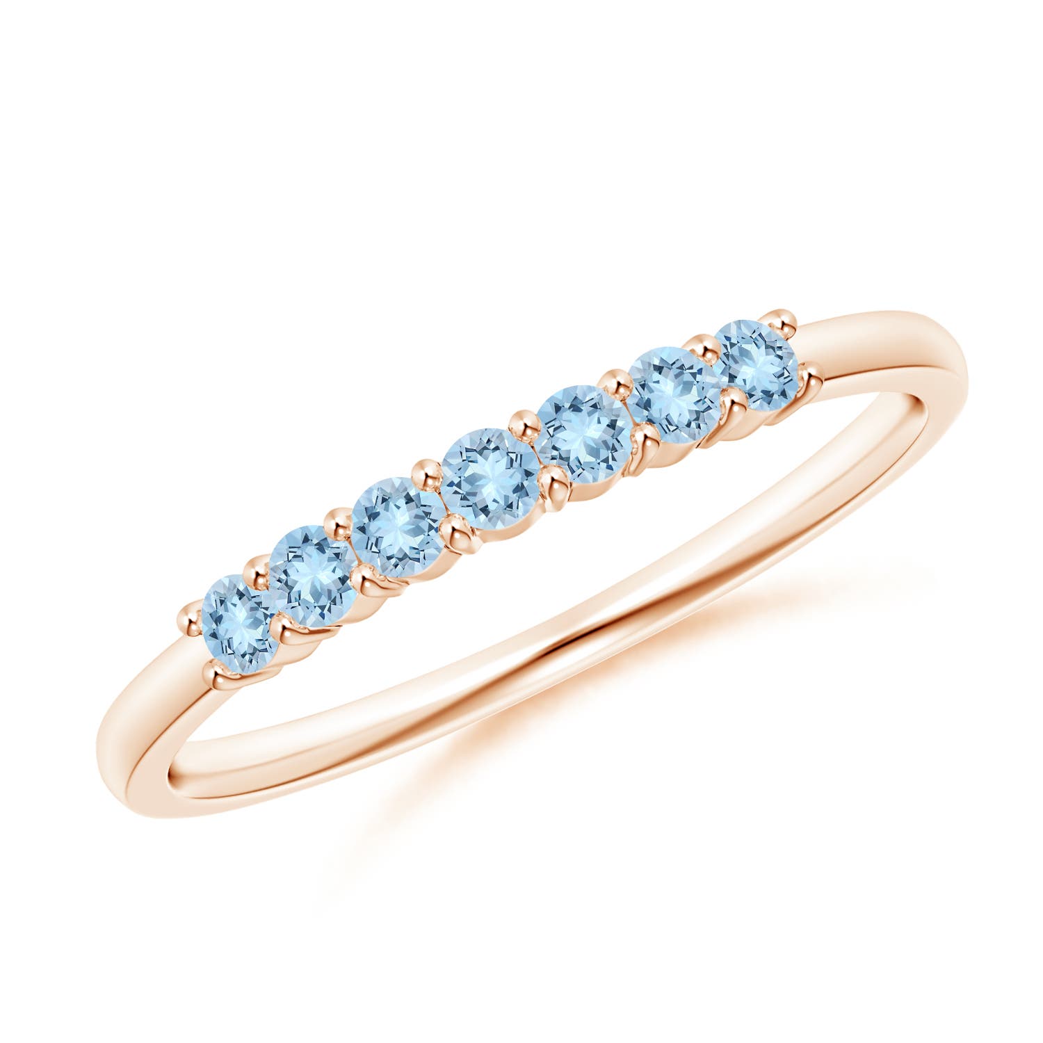 AAA - Aquamarine / 0.21 CT / 14 KT Rose Gold