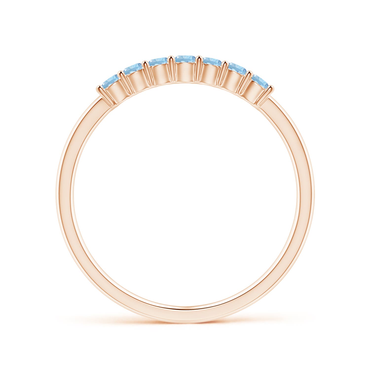 AAA - Aquamarine / 0.21 CT / 14 KT Rose Gold