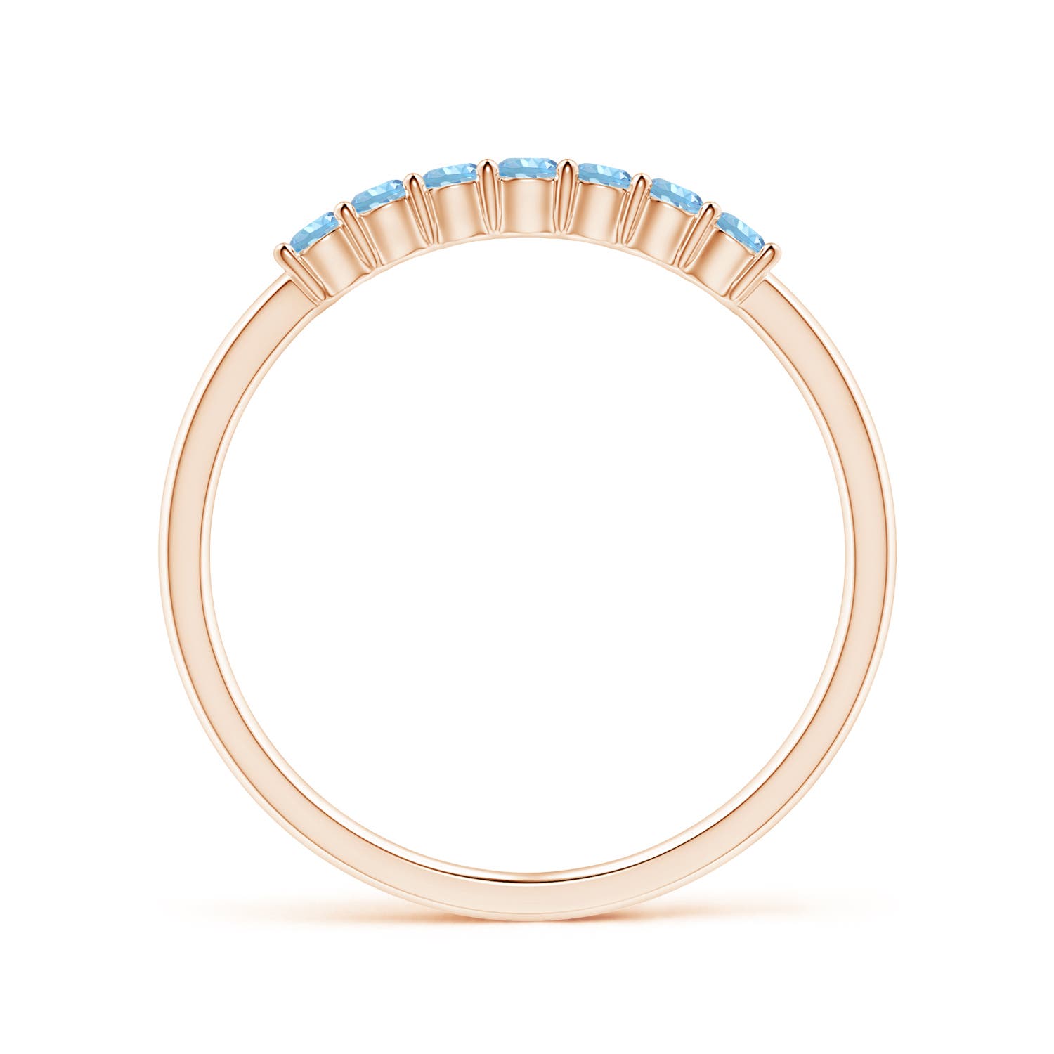 AAAA - Aquamarine / 0.21 CT / 14 KT Rose Gold