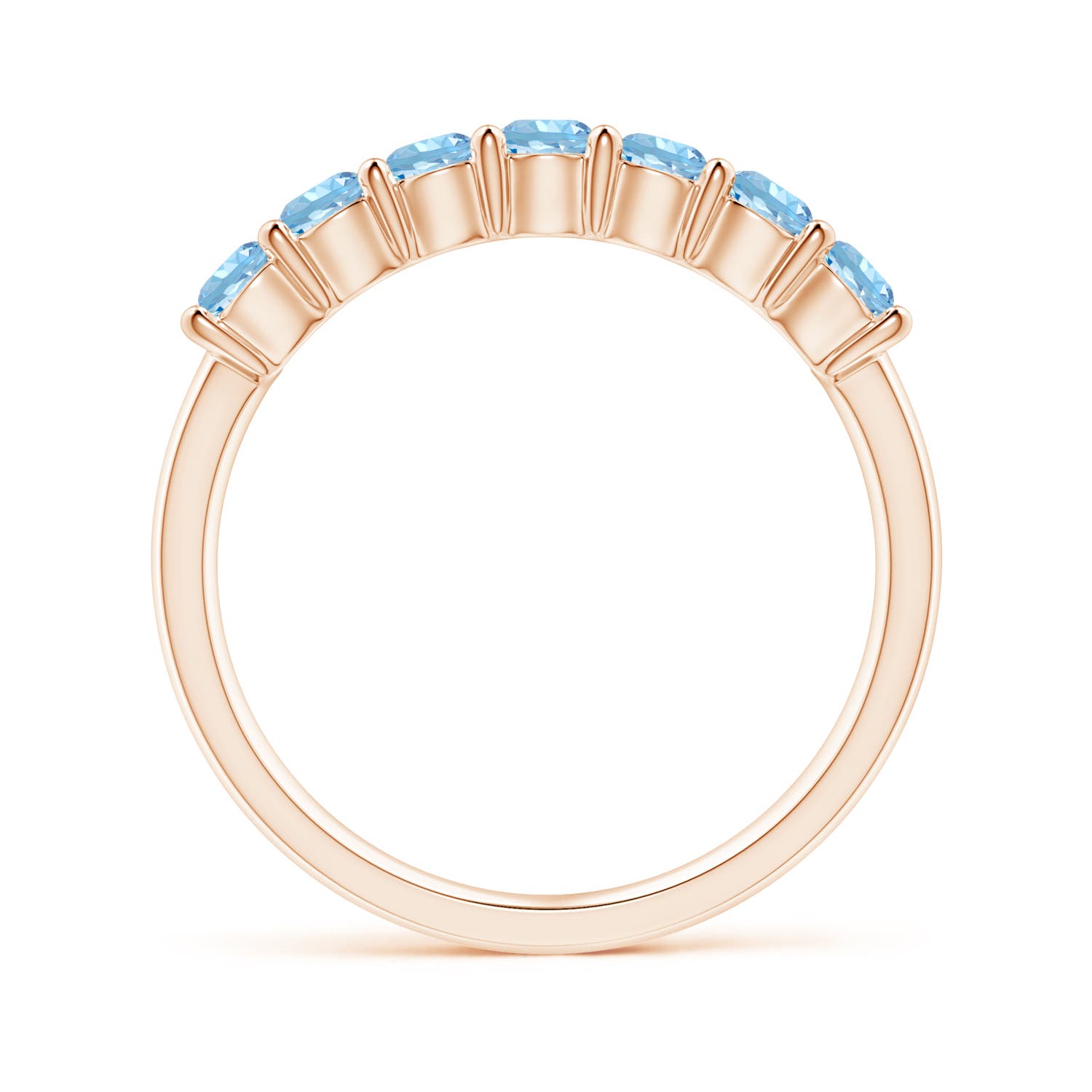 AAAA - Aquamarine / 0.7 CT / 14 KT Rose Gold