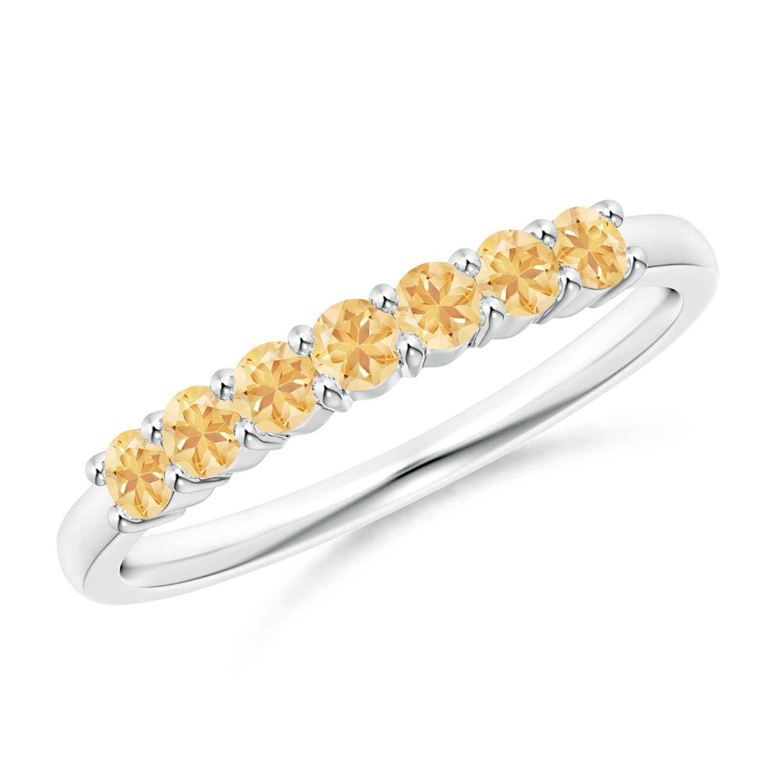 A - Citrine / 0.42 CT / 14 KT White Gold