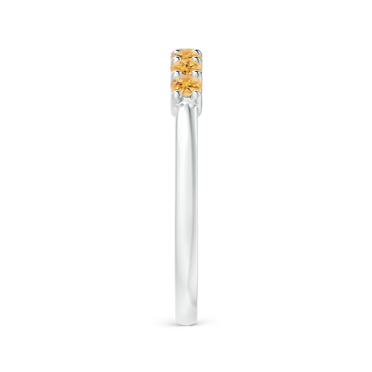 AA - Citrine / 0.42 CT / 14 KT White Gold